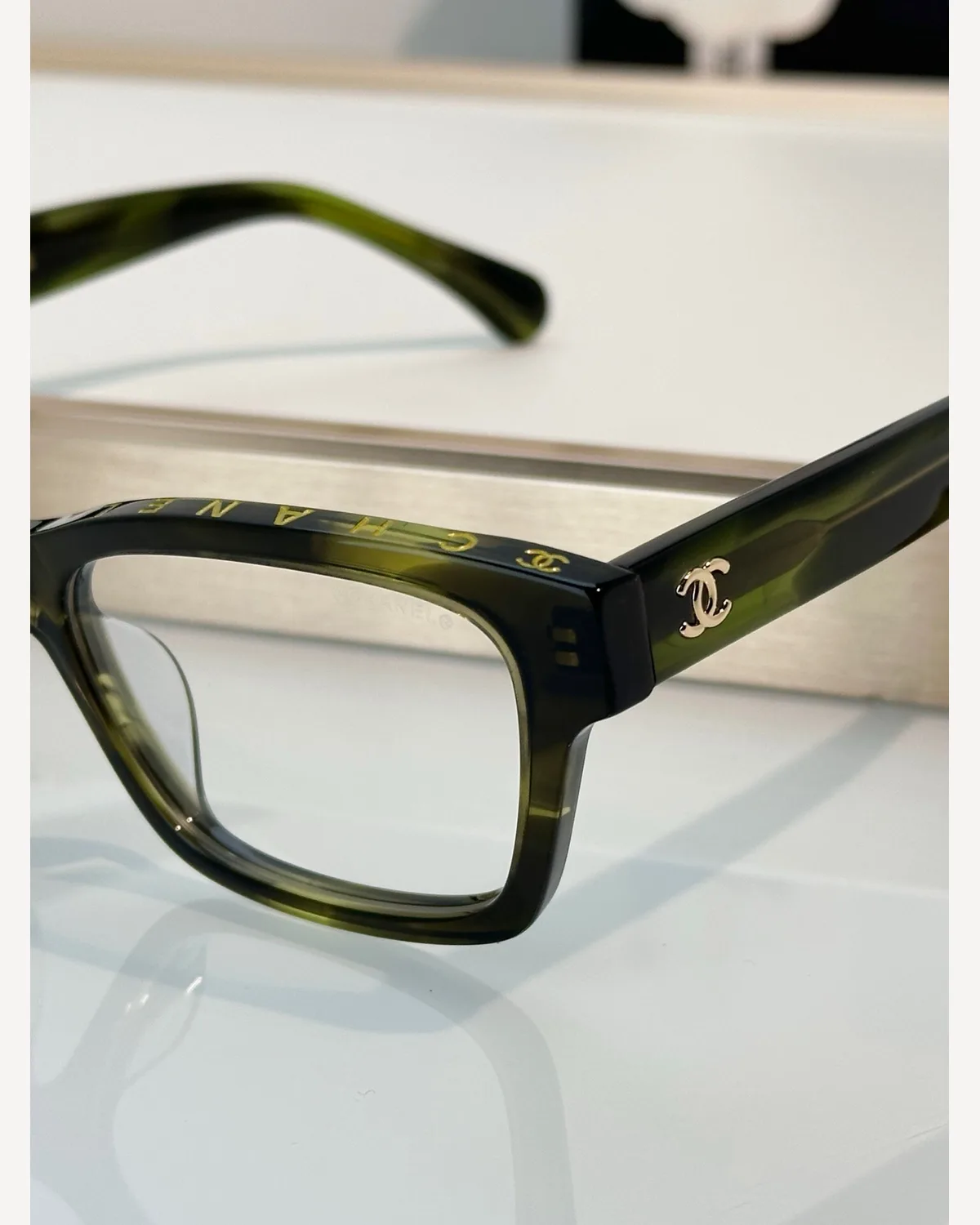 Chanel Optical Frame — Green Tortoise