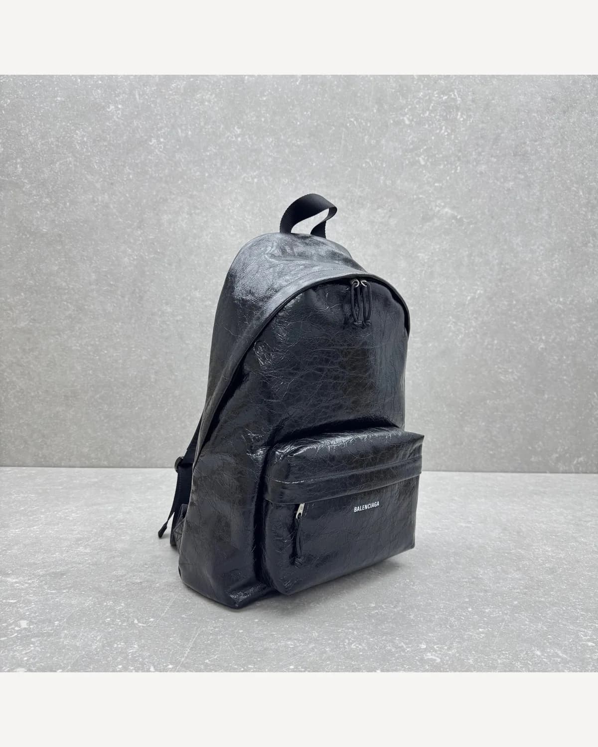 Balenciaga Leather Backpack — Black