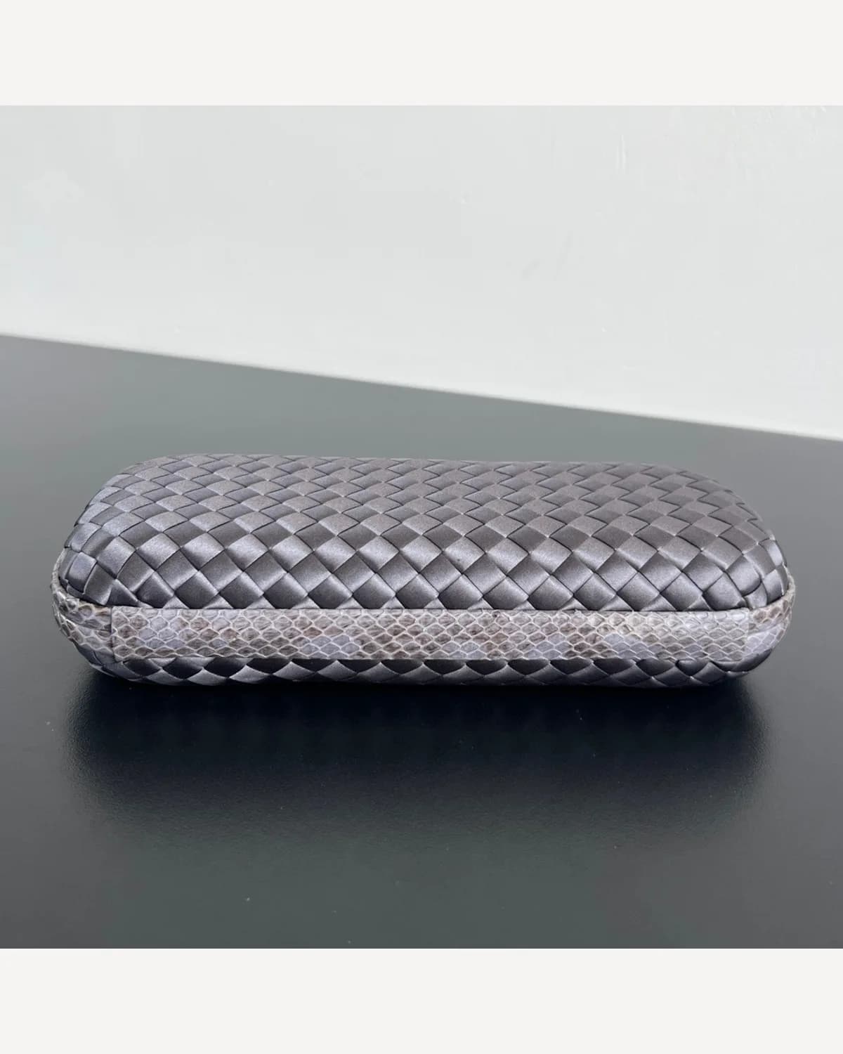 Bottega Veneta Knot Clutch — Grey