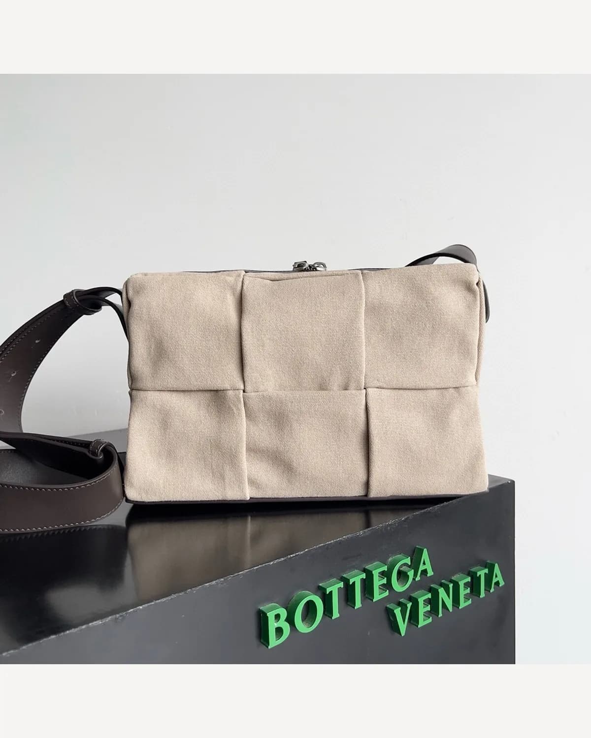 Bottega Veneta Cassette — Cream Canvas