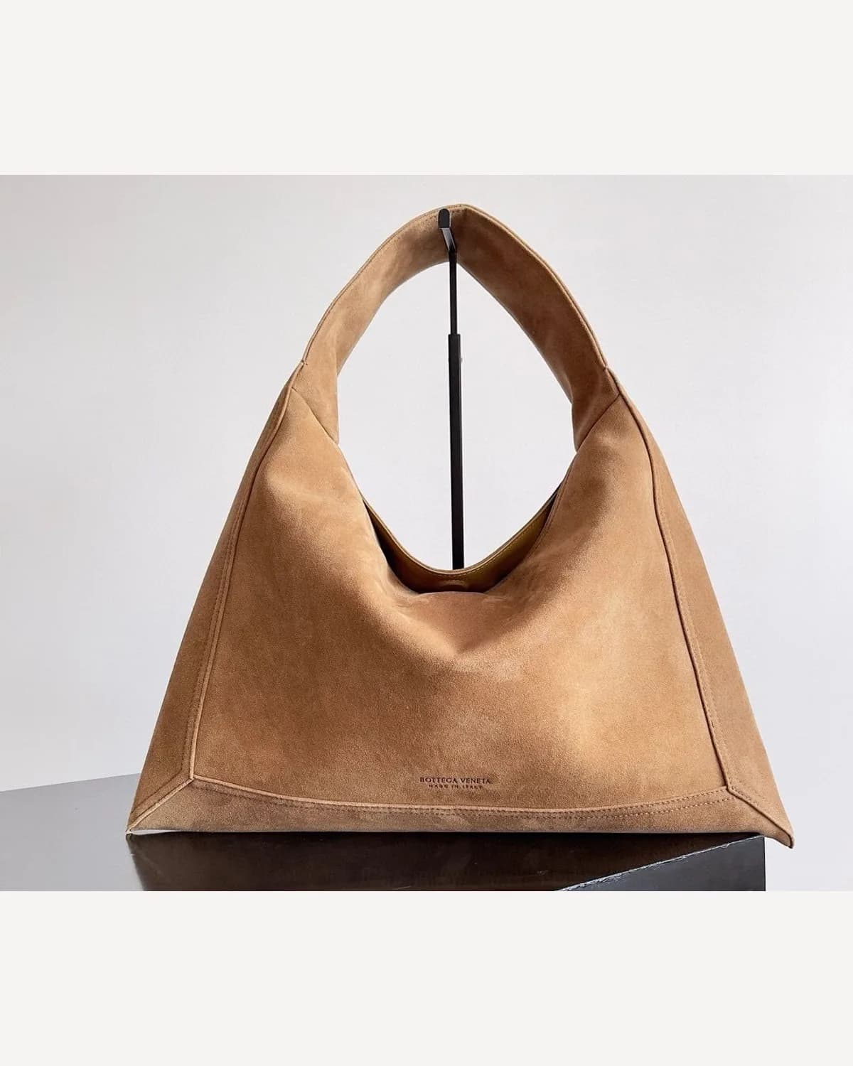 Bottega Veneta Hop — Tan Suede