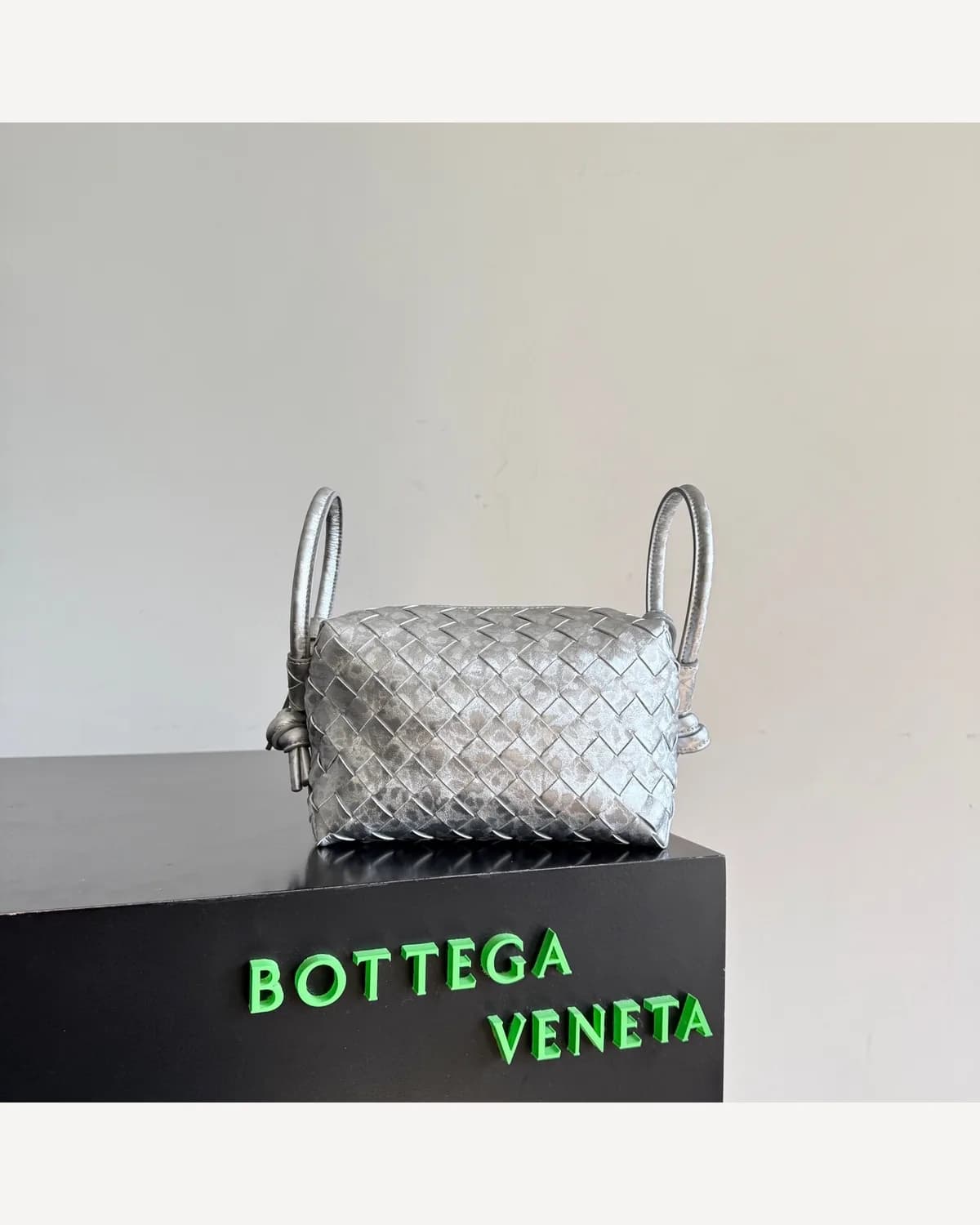 Bottega Veneta Loop Mini — Silver