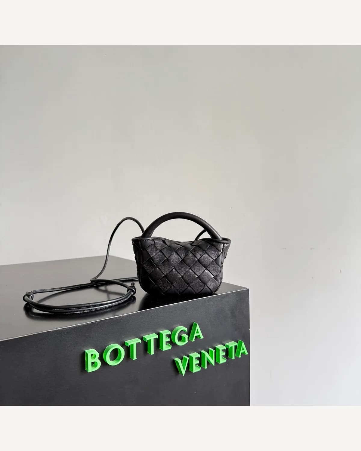 Bottega Veneta Woven Mini Bag — Black