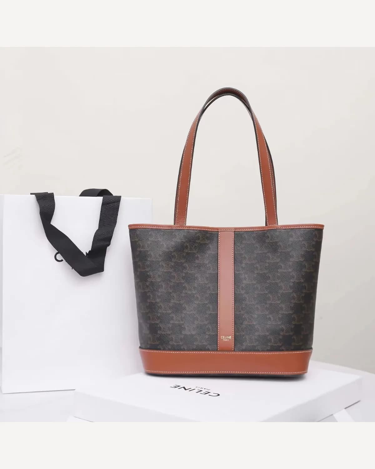 Celine Triomphe Tote — Brown
