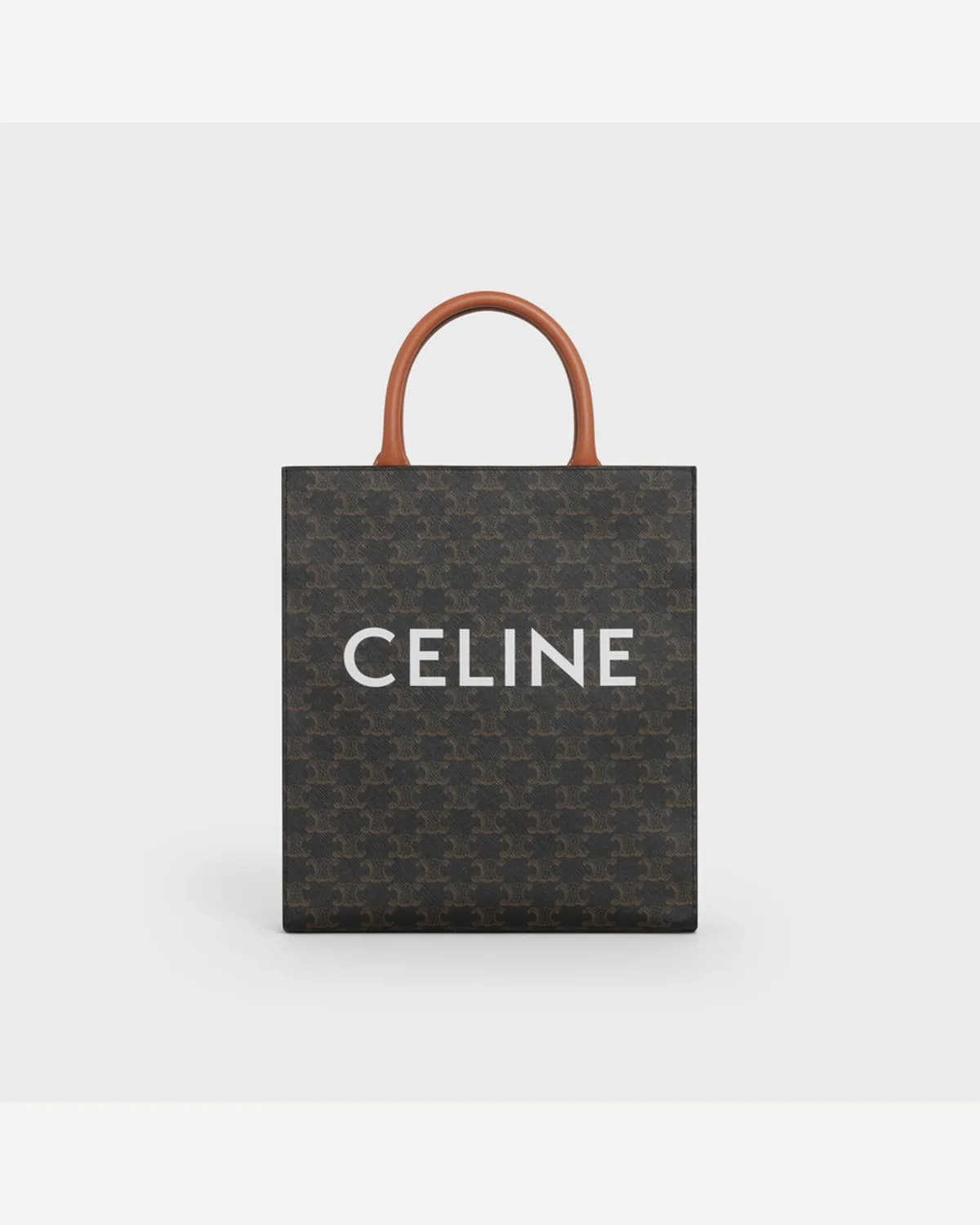 Celine Triomphe Vertical Tote — Brown