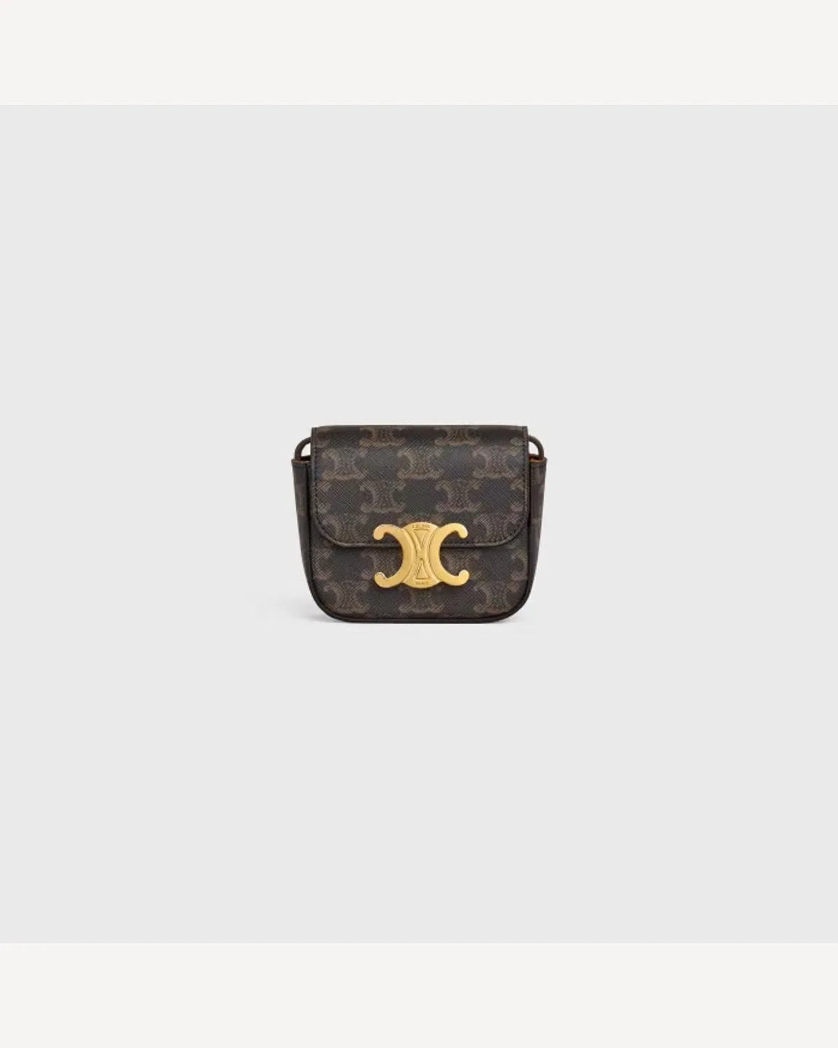 Celine Triomphe Canvas Mini Flap Bag