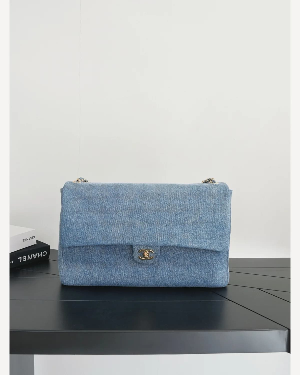 Chanel Flap — Denim, Large