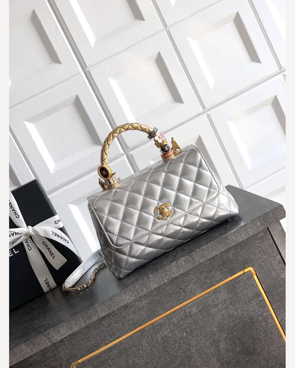 Chanel Coco Handle — Metallic Silver