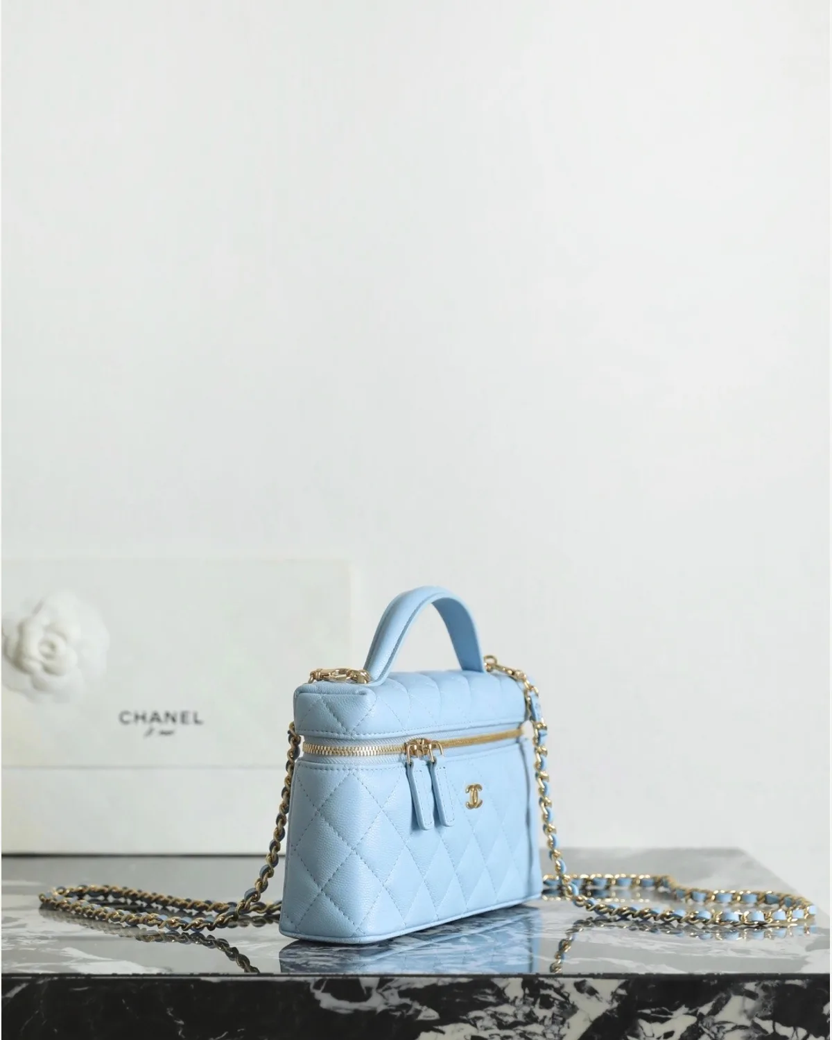 Chanel Vanity Case — Baby Blue