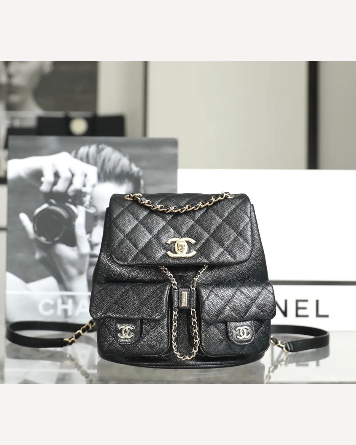 Chanel Mini Backpack — Black