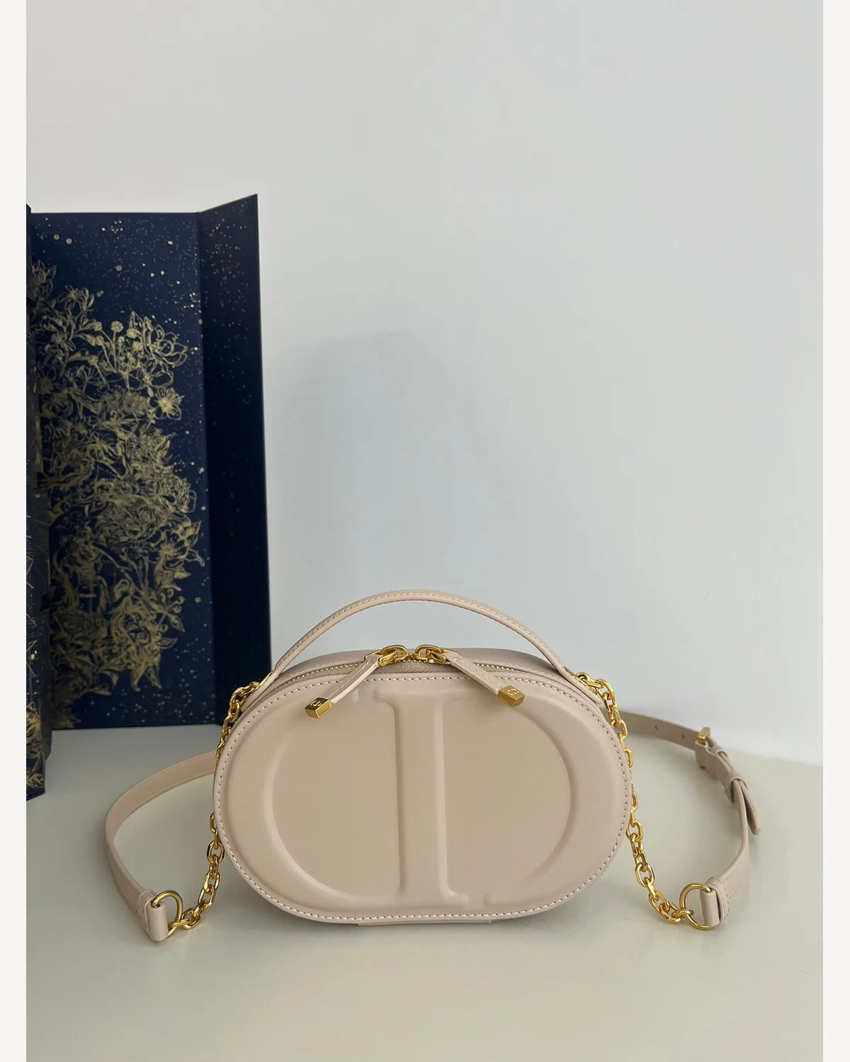 Dior Signature Oval Bag — Beige