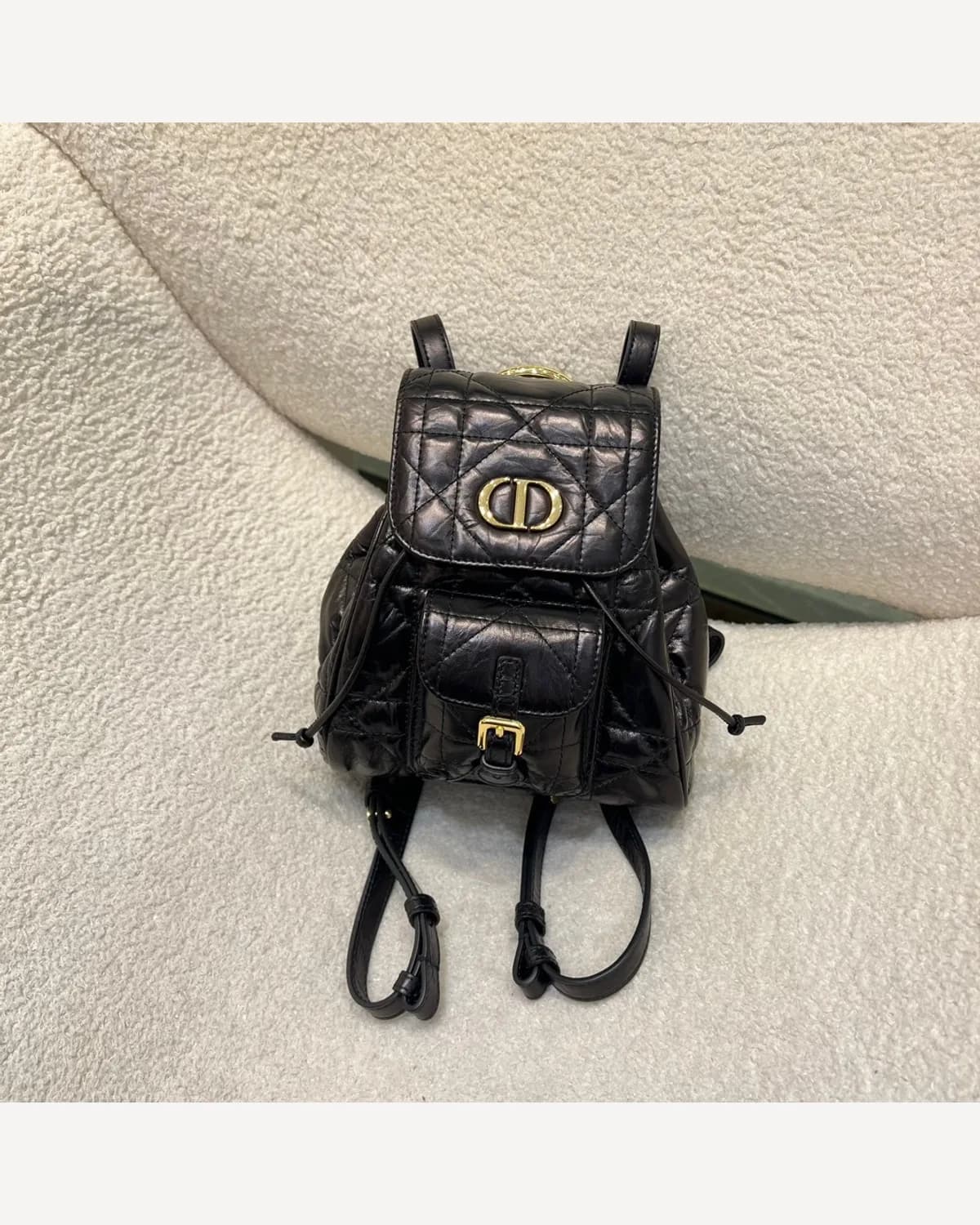 Dior Cannage Mini Backpack — Black
