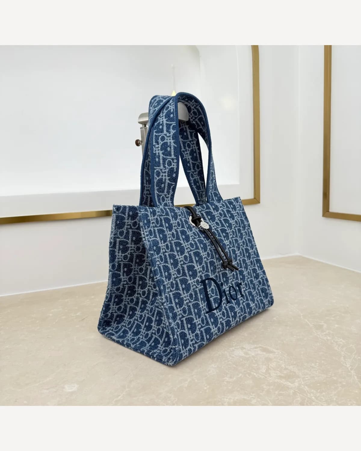 Dior Oblique Denim Tote — Medium