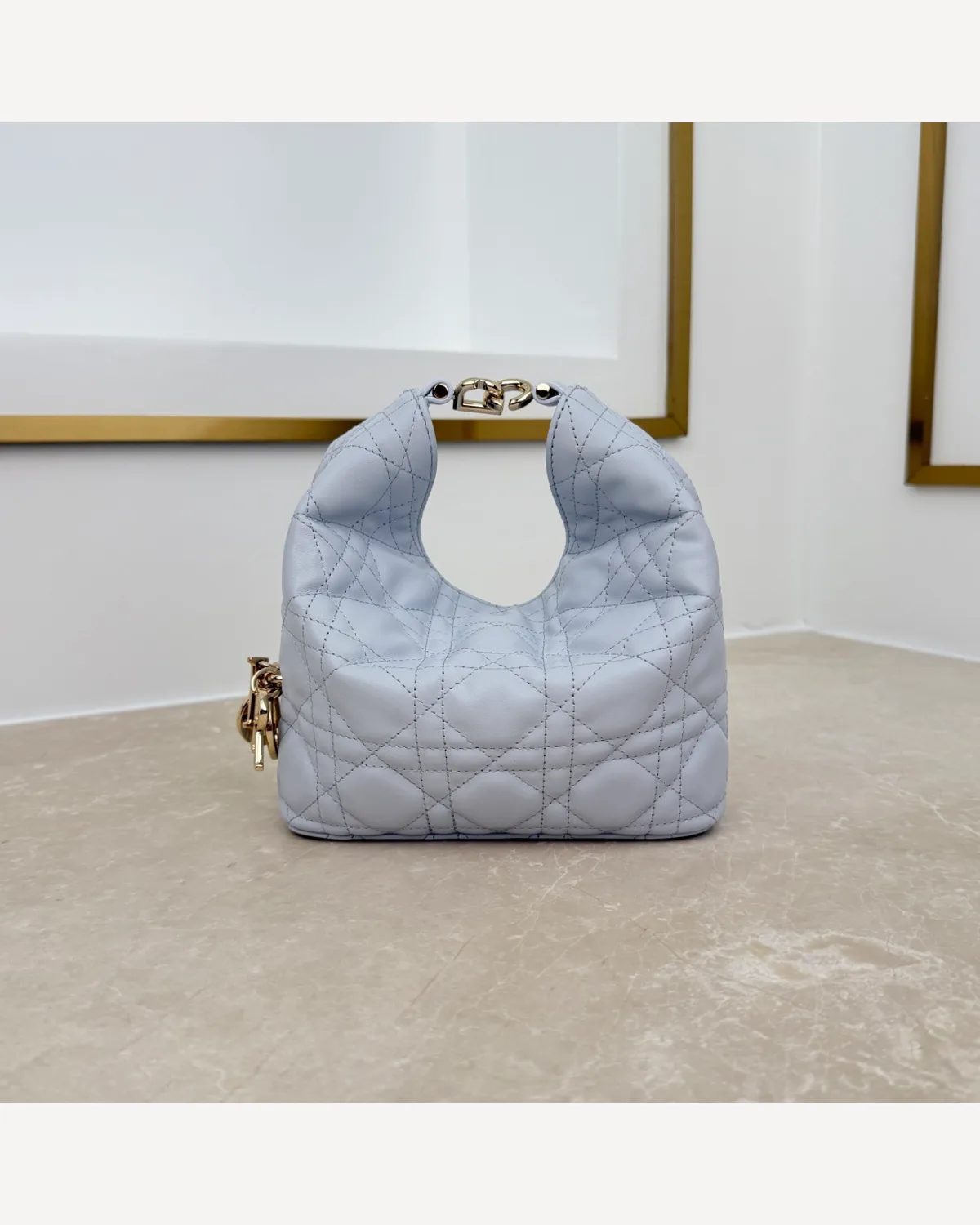Dior Cannage Mini Hobo — Lilac