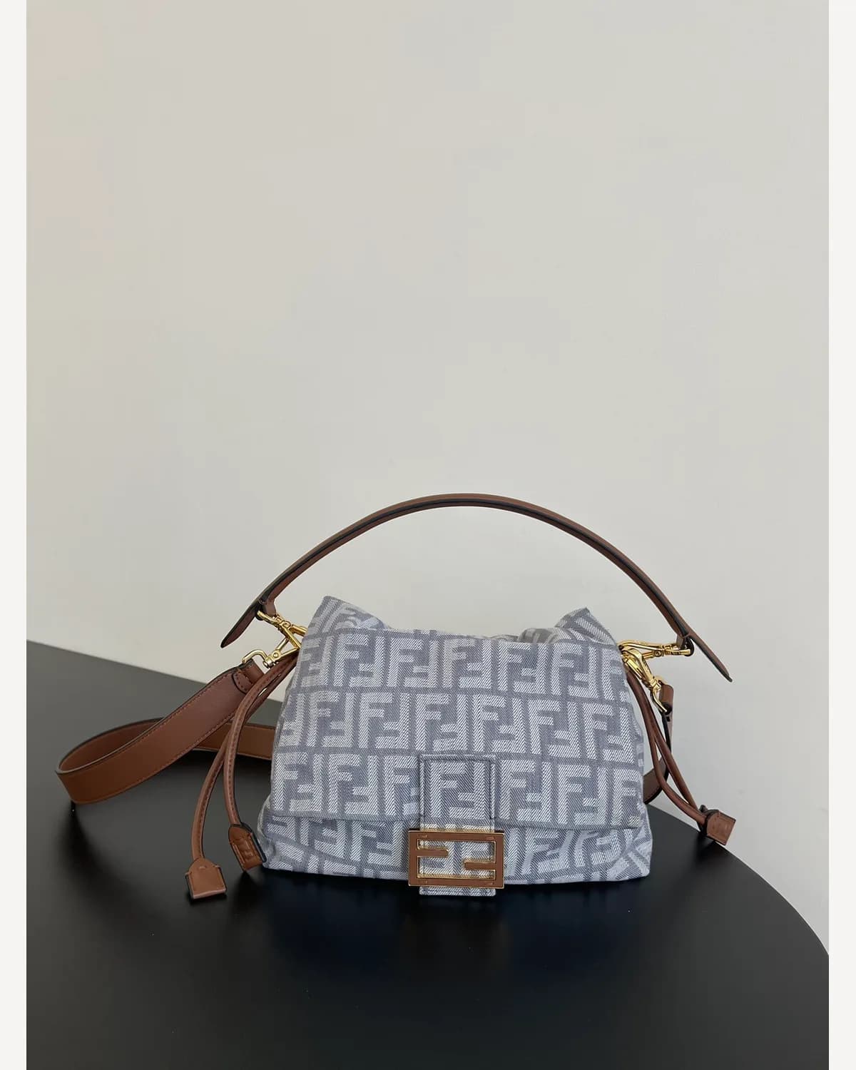 Fendi Mini Bucket Bag — Grey FF