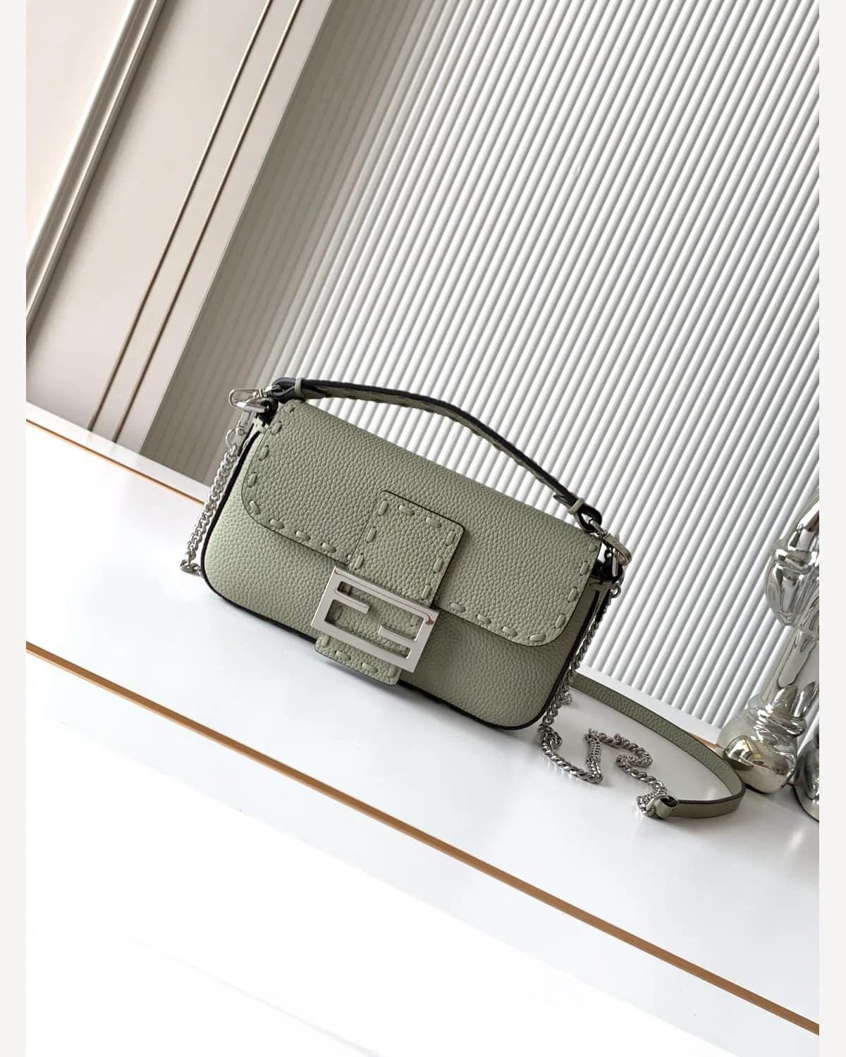 Fendi Baguette Selleria — Sage