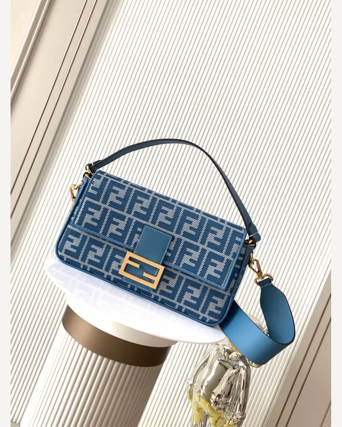 Fendi Baguette — Blue FF Denim