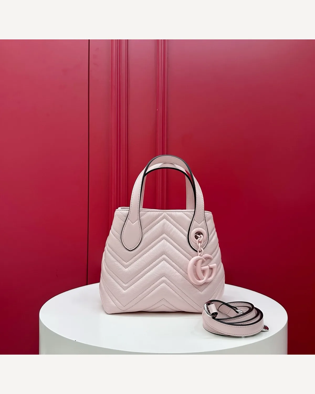 Gucci GG Marmont Tote Mini — Powder Pink