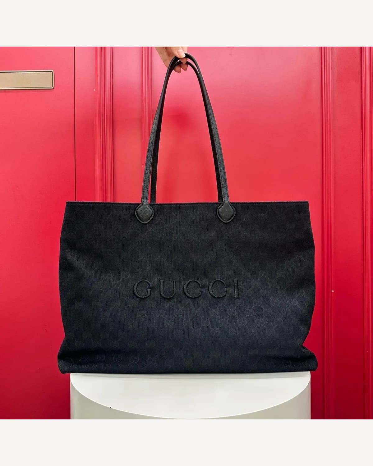 Gucci GG Nylon Tote — Black