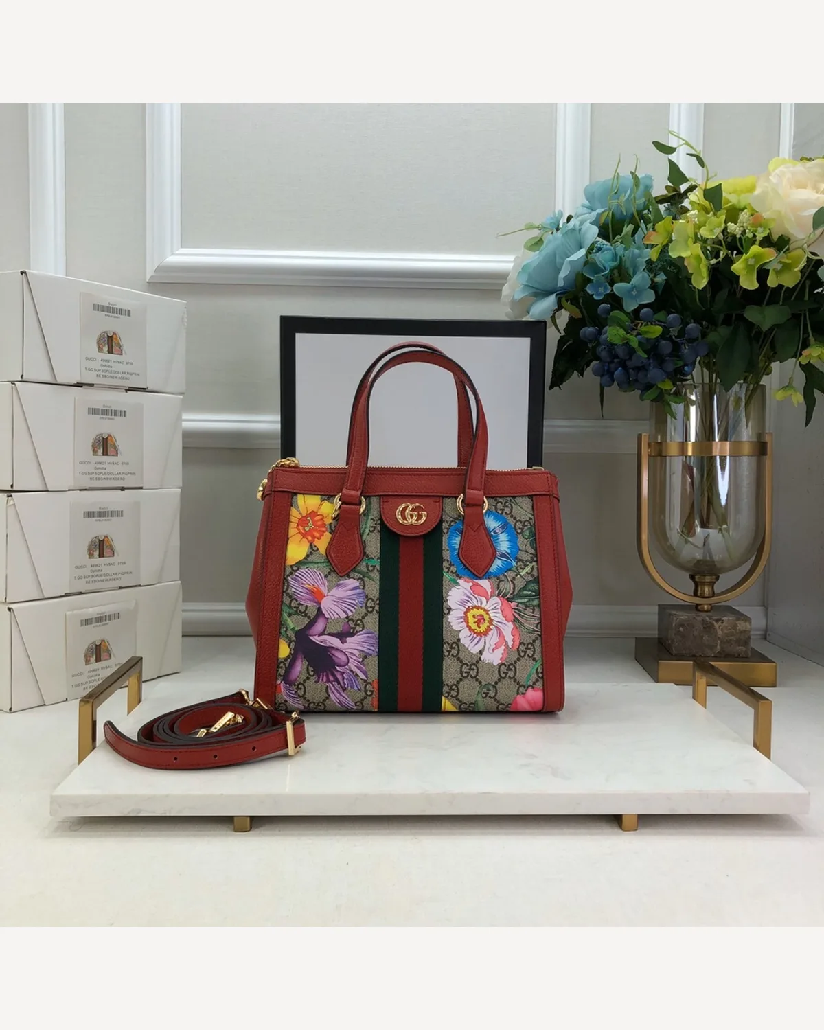 Gucci Ophidia Flora Tote
