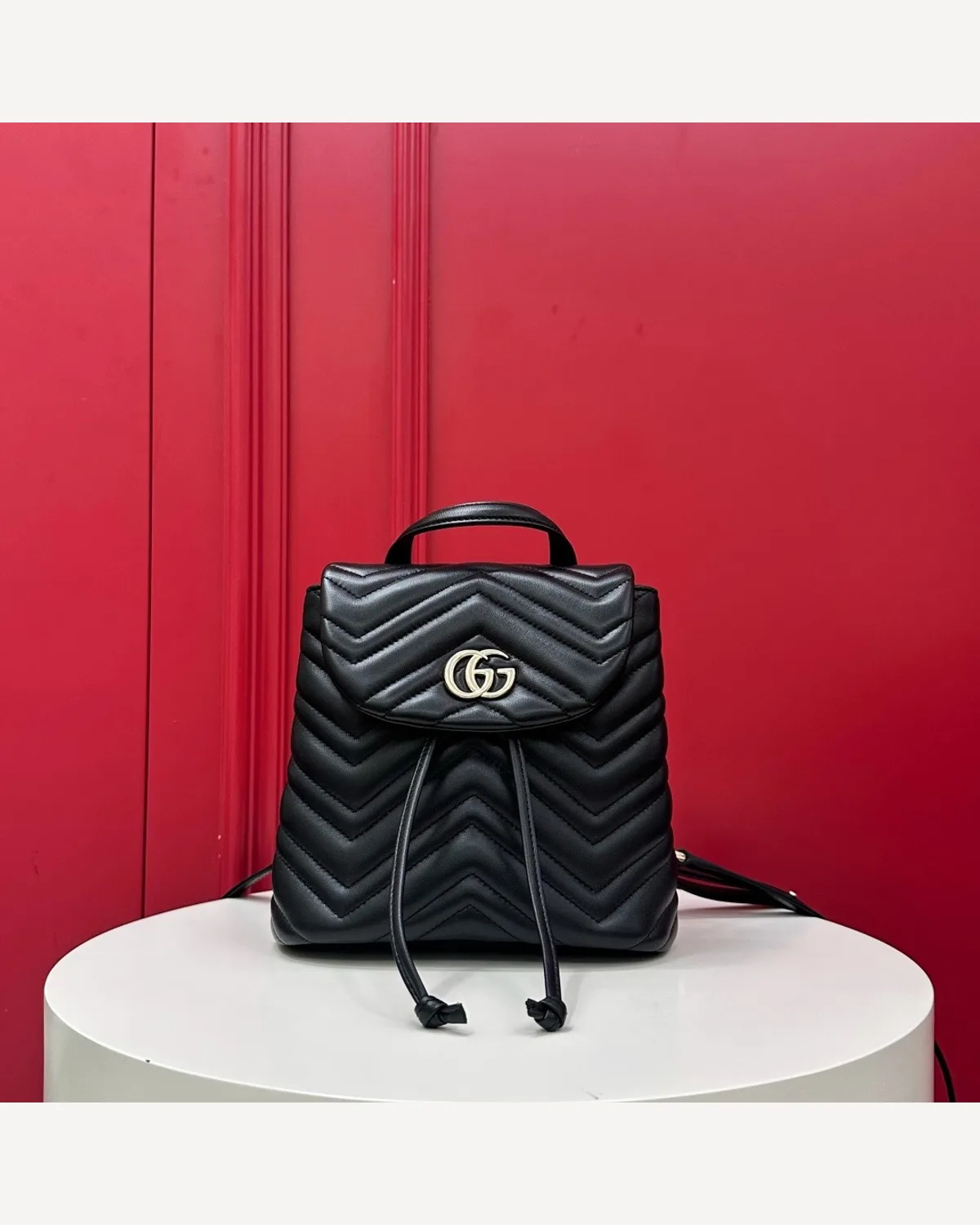 Gucci GG Marmont Backpack — Black