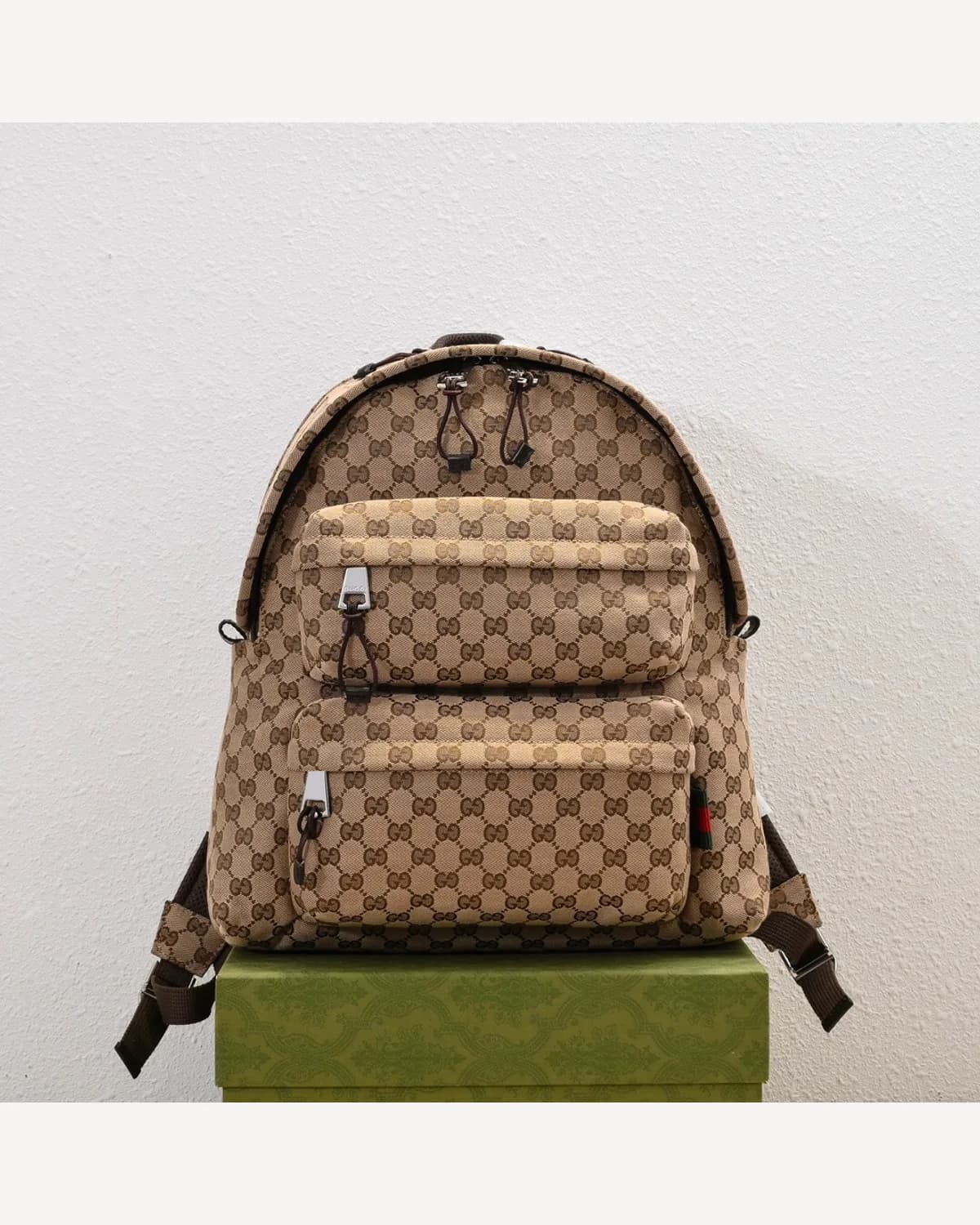 Gucci GG Canvas Twin-Pocket Backpack