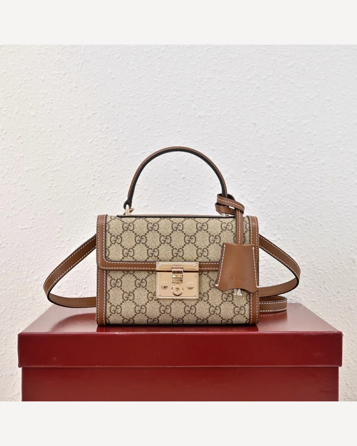 Gucci Padlock Top-Handle Bag — GG Canvas