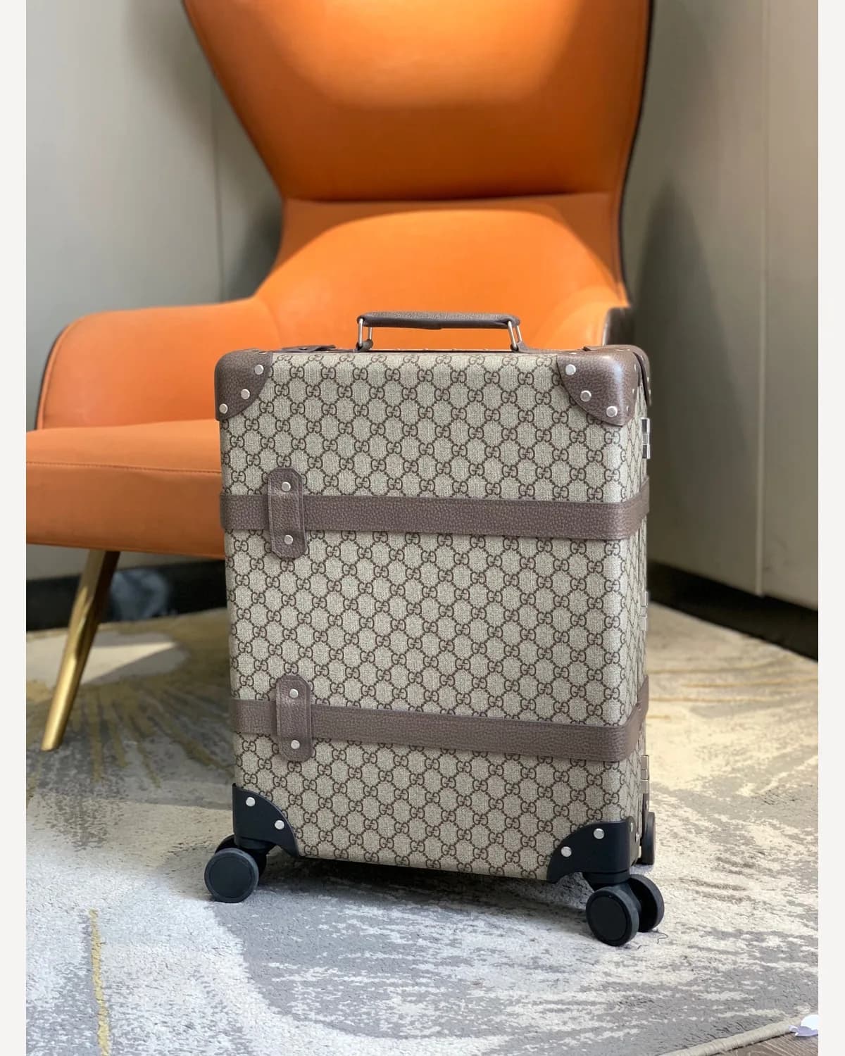 Gucci Suitcase — GG Supreme Beige