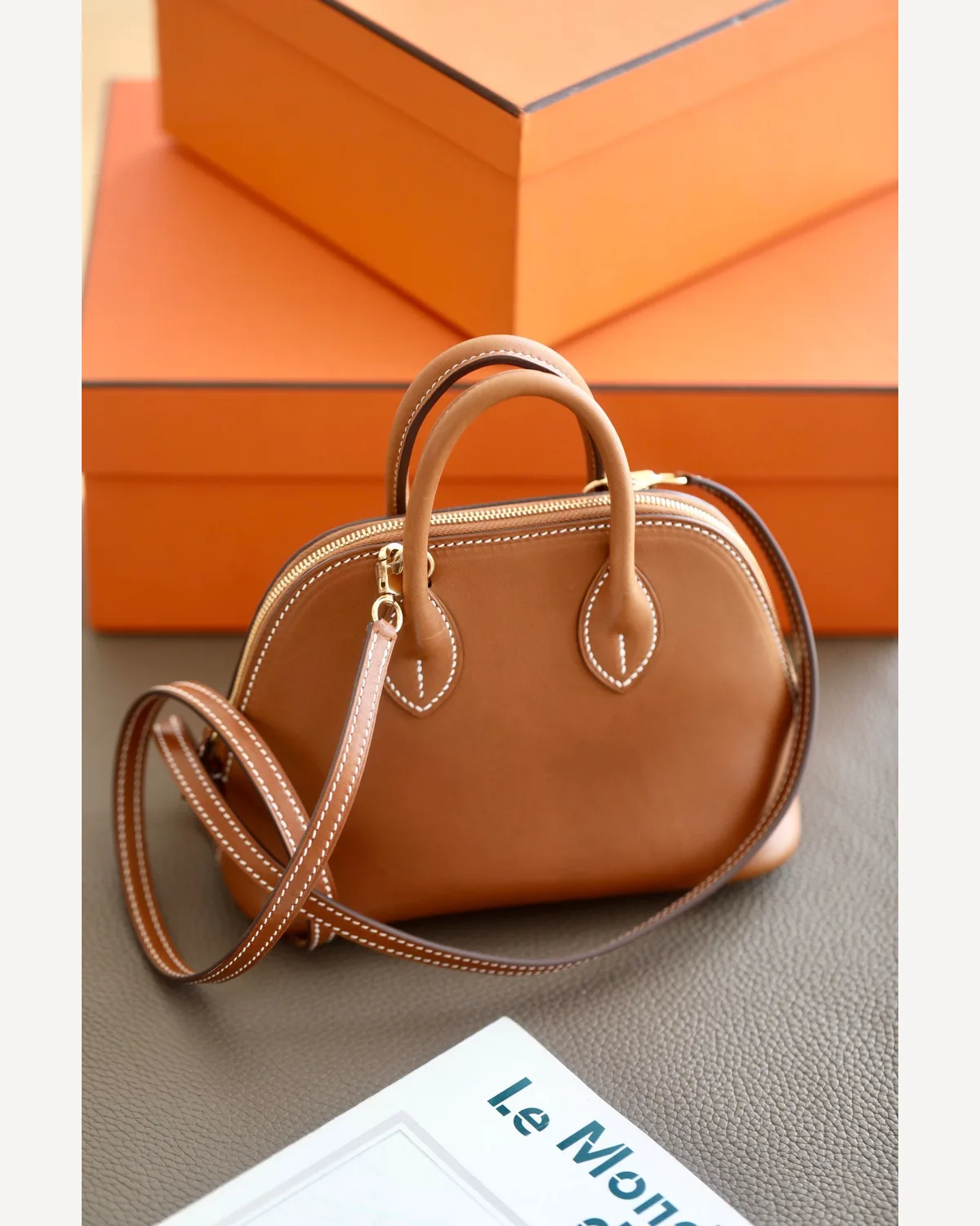 Hermès Bolide Mini — Tan