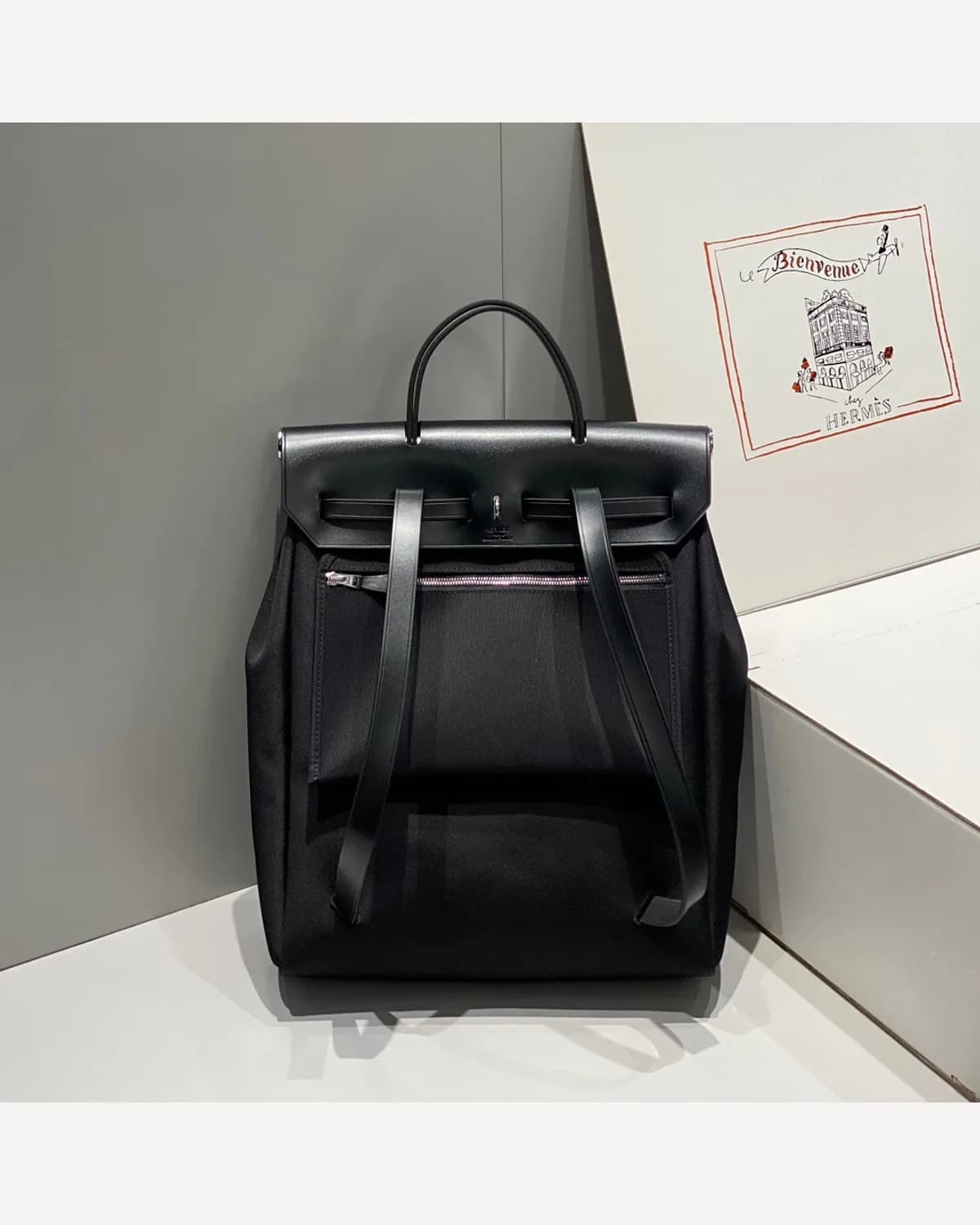 Hermès Herbag Backpack — Black