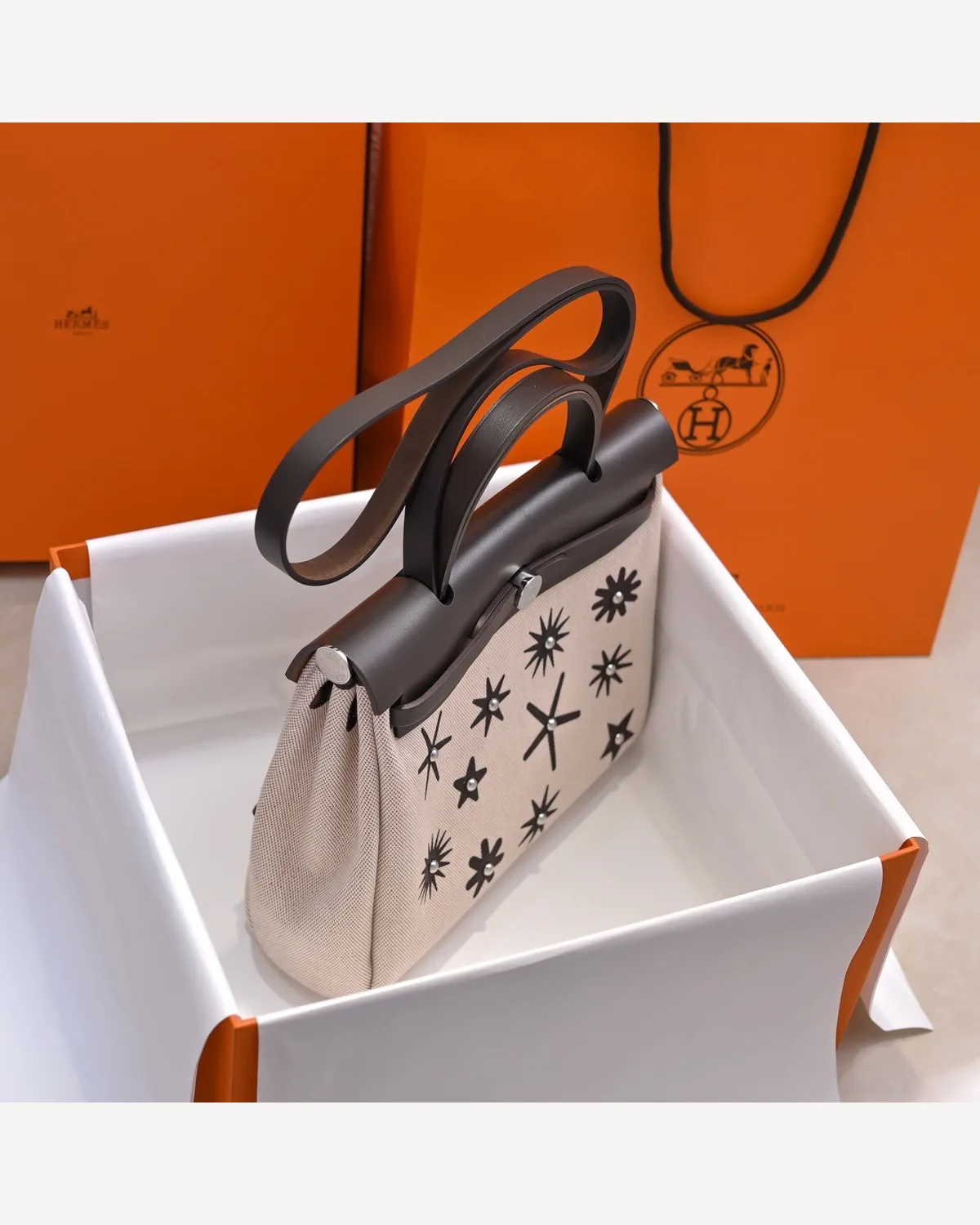 Hermès Herbag — Floral Print