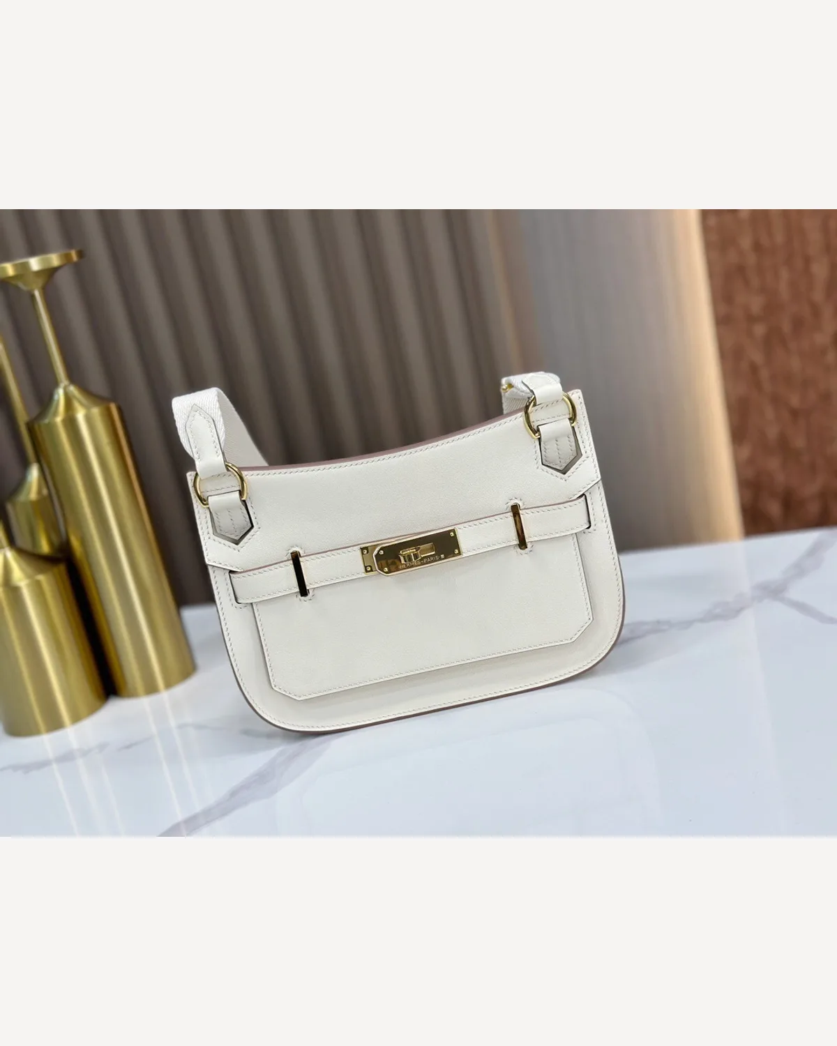 Hermès Jypsière — Cream (Gold Hardware)