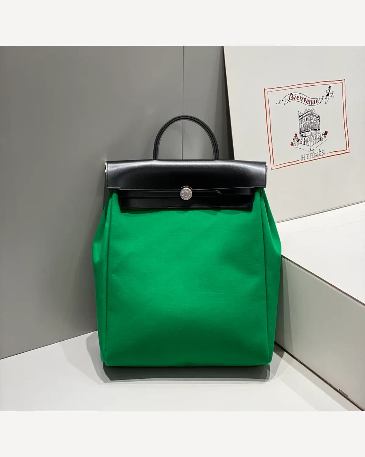 Hermès Herbag Backpack — Green