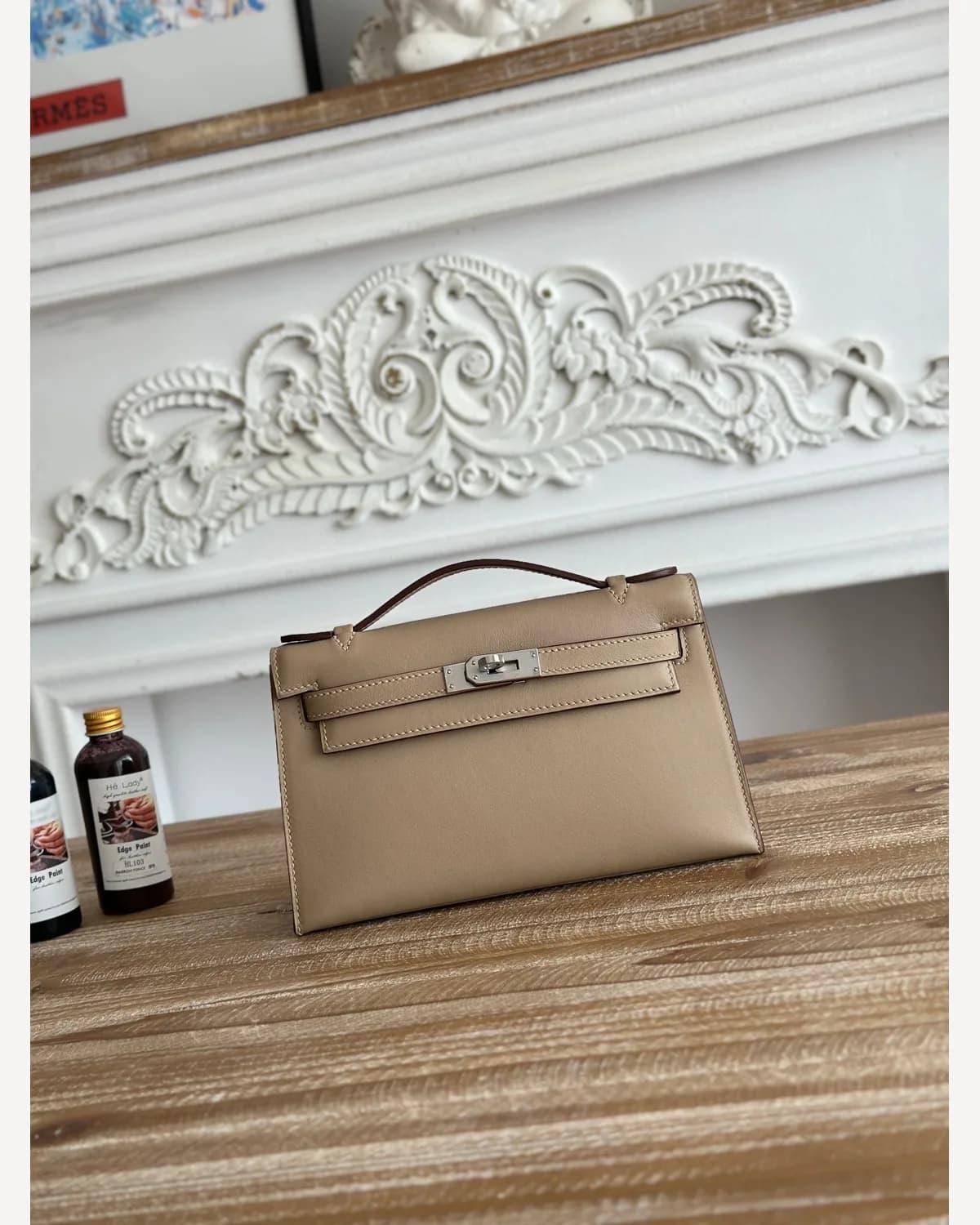 Hermès Kelly Pochette — Beige