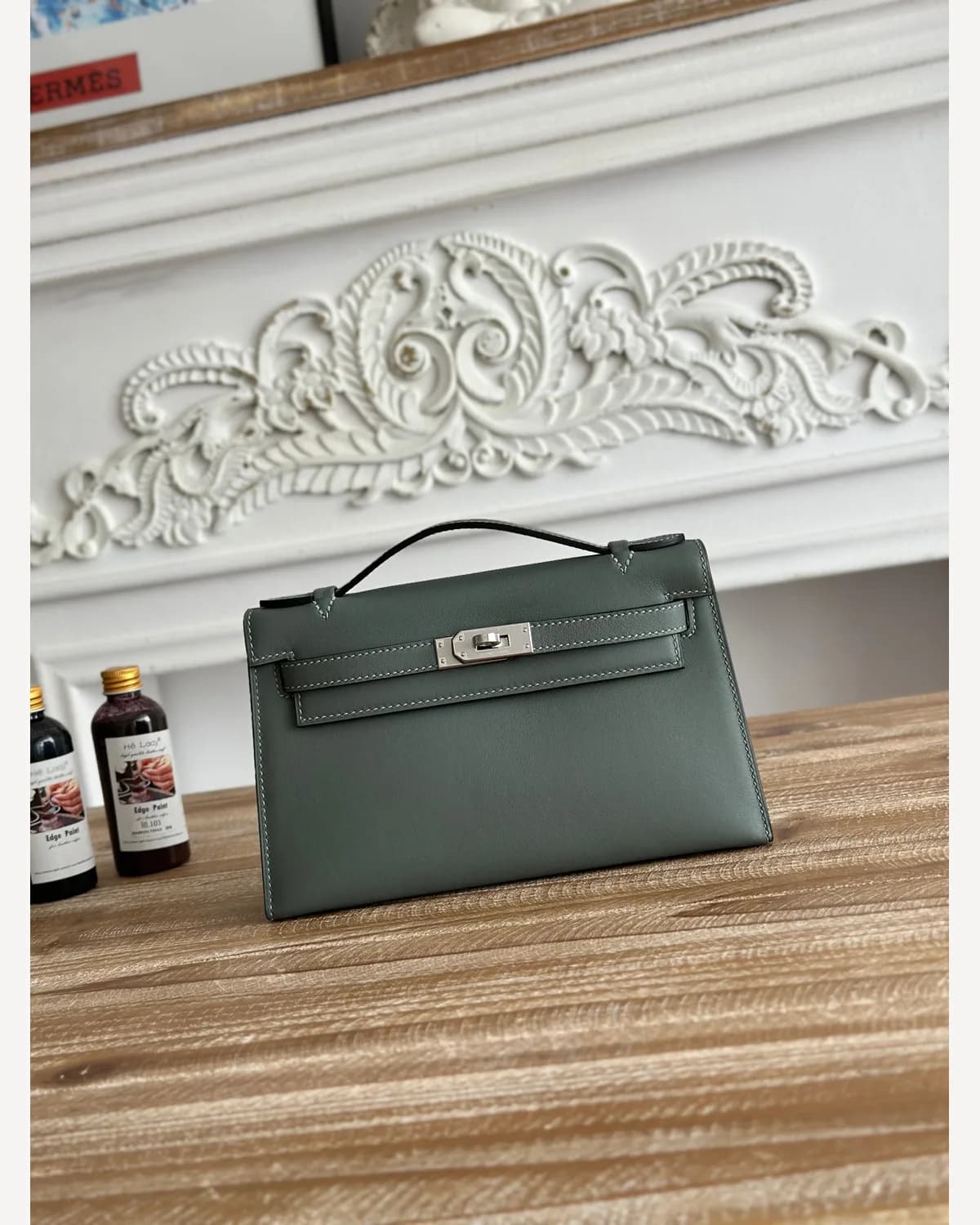 Hermès Kelly Pochette — Sage Green