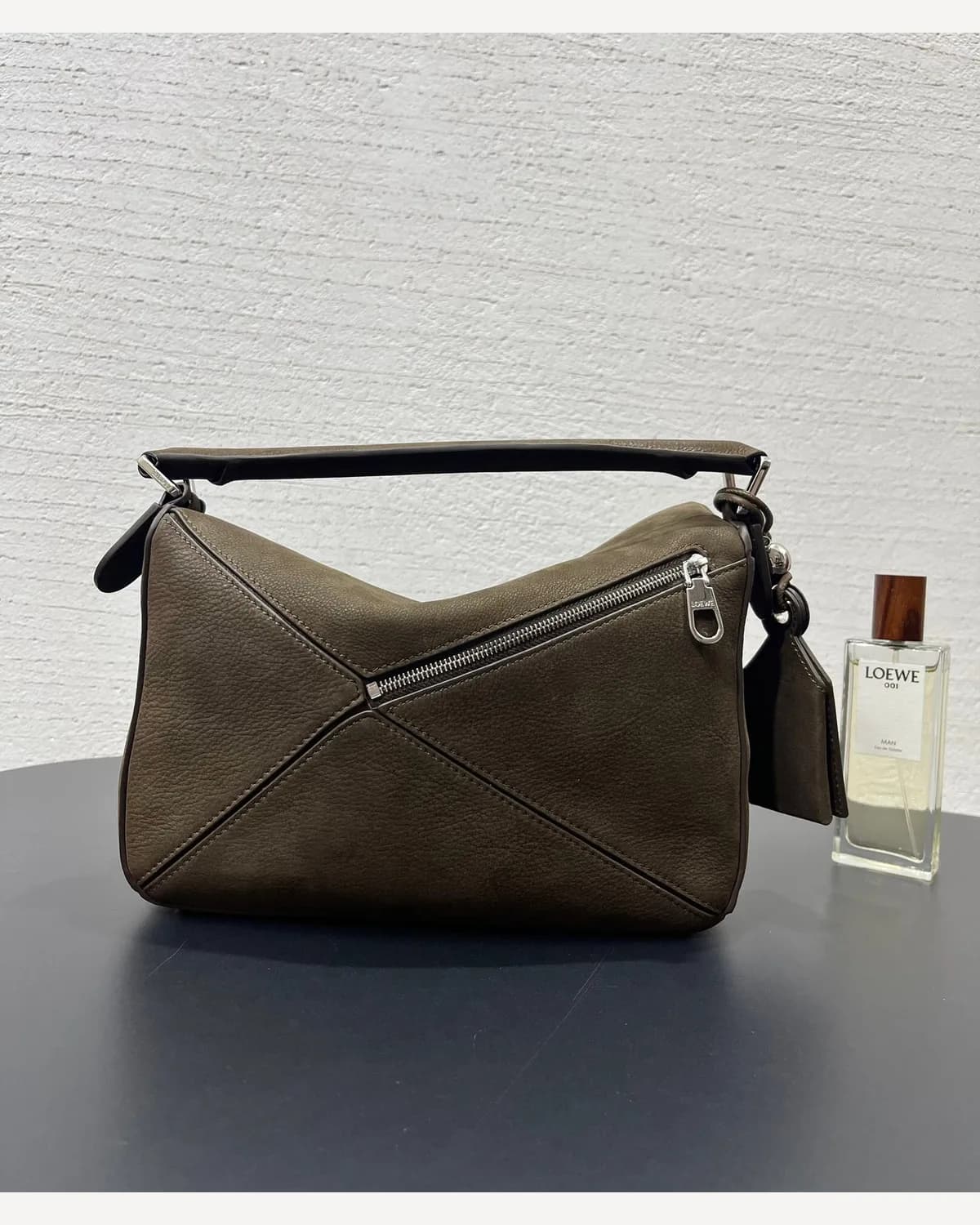 Loewe Puzzle — Khaki Suede