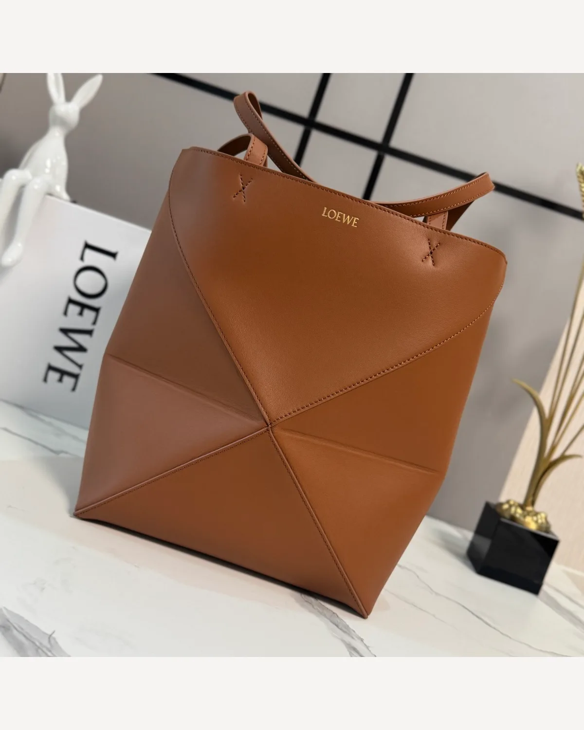 Loewe Puzzle Fold Tote — Tan