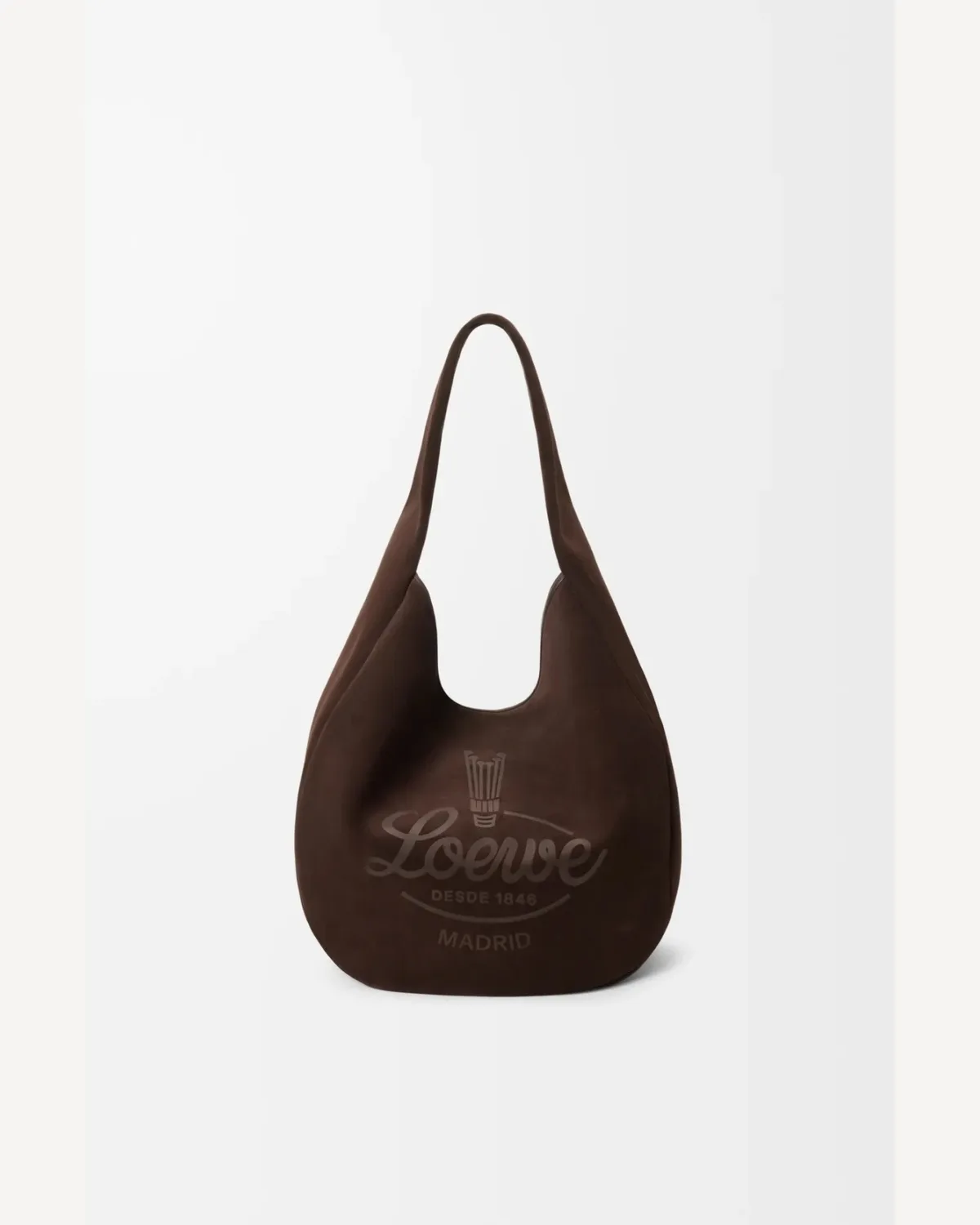 Loewe Suede Hobo — Brown