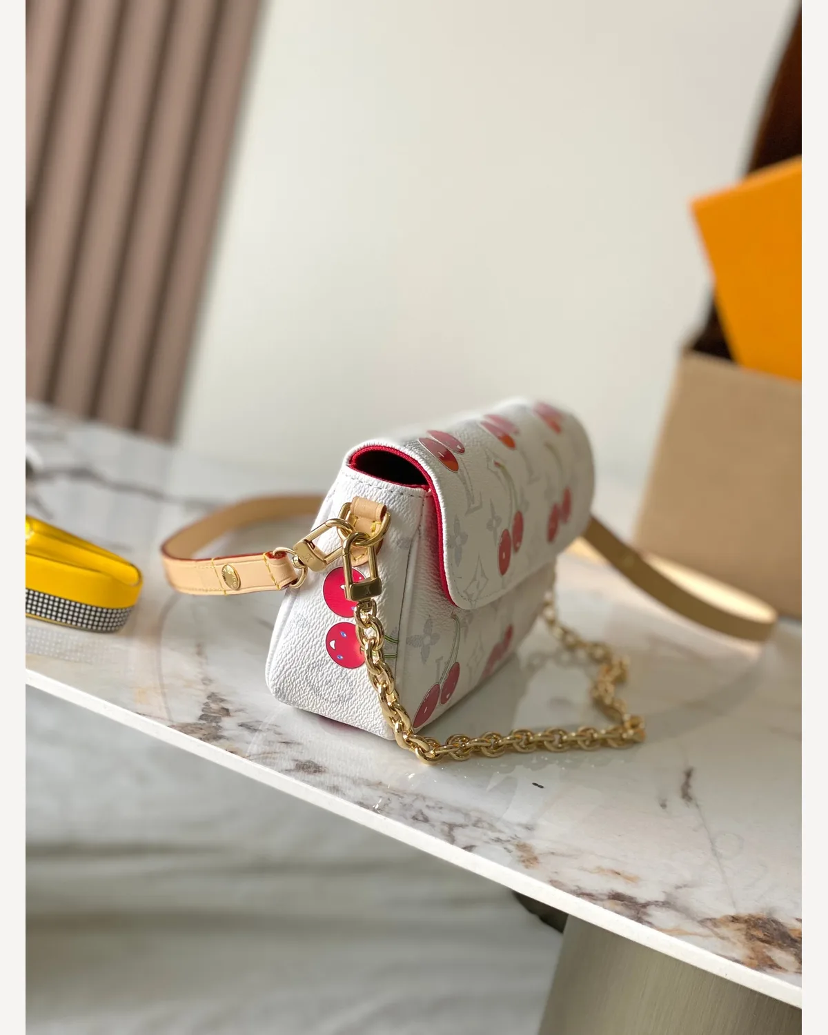 Louis Vuitton Chain Wallet Bag — Cherry Print