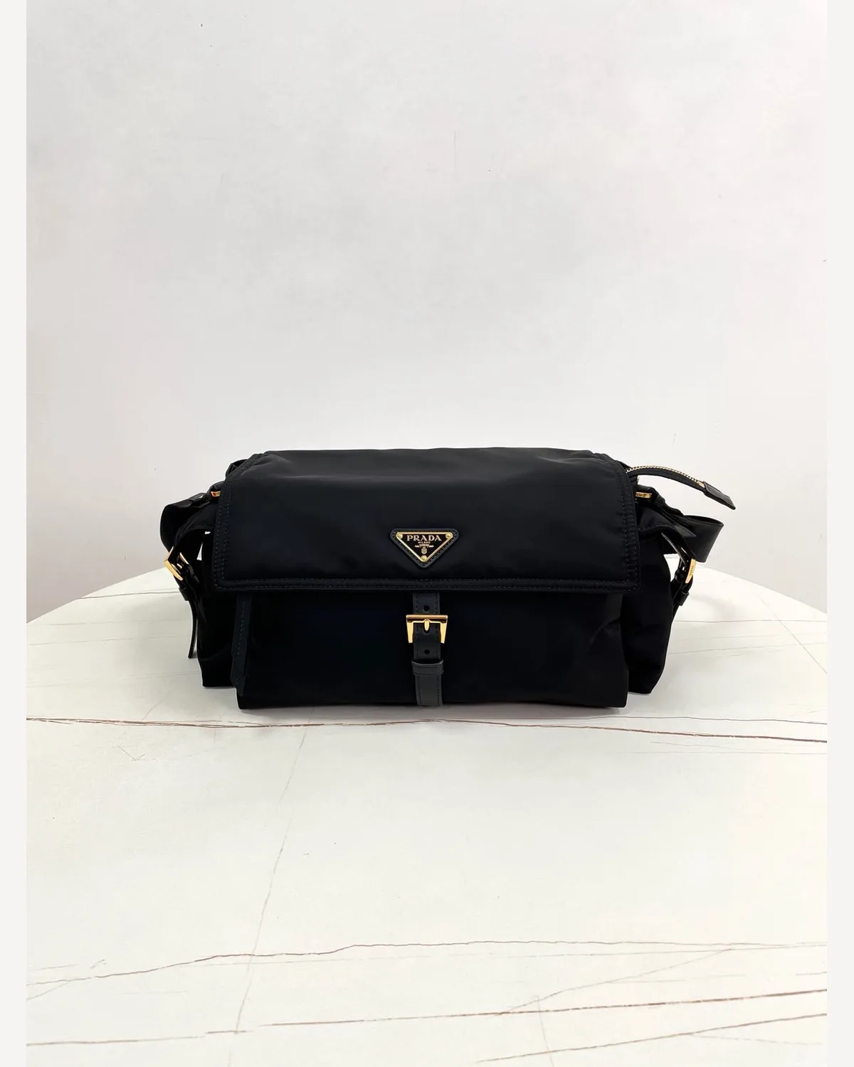 Prada Nylon Messenger — Black