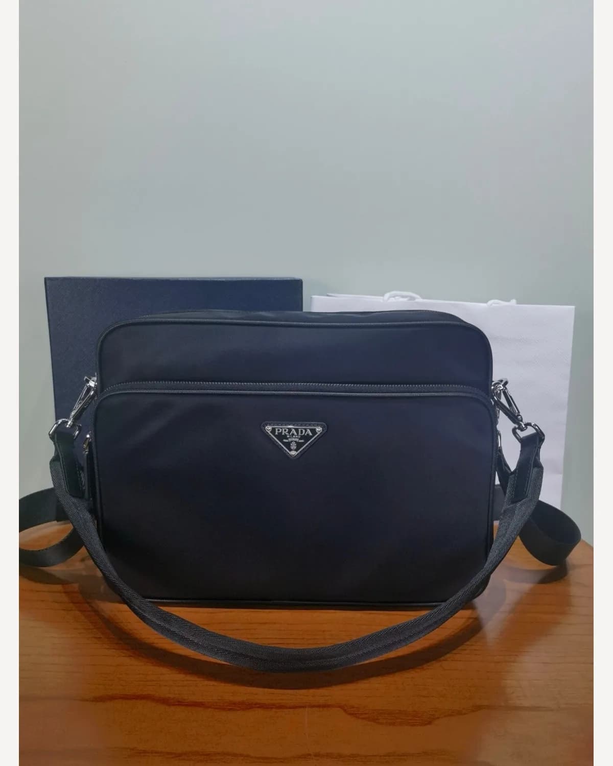 Prada Nylon Camera Bag — Black