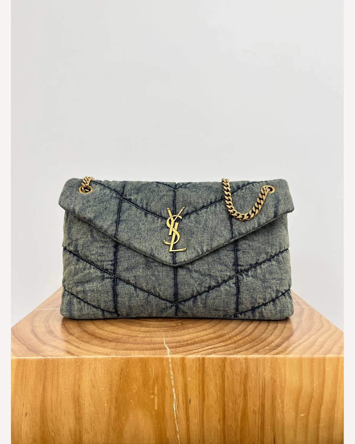 YSL Loulou Puffer — Denim