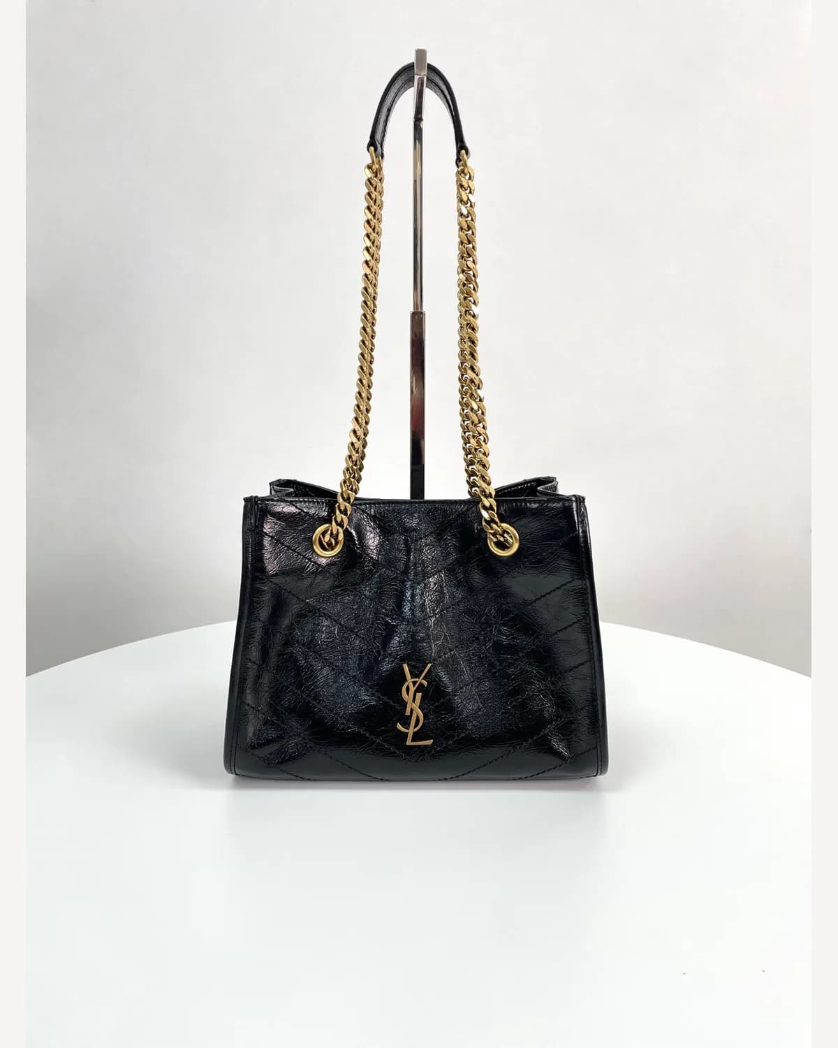 YSL Niki Shopping — Black (Gold Hardware)