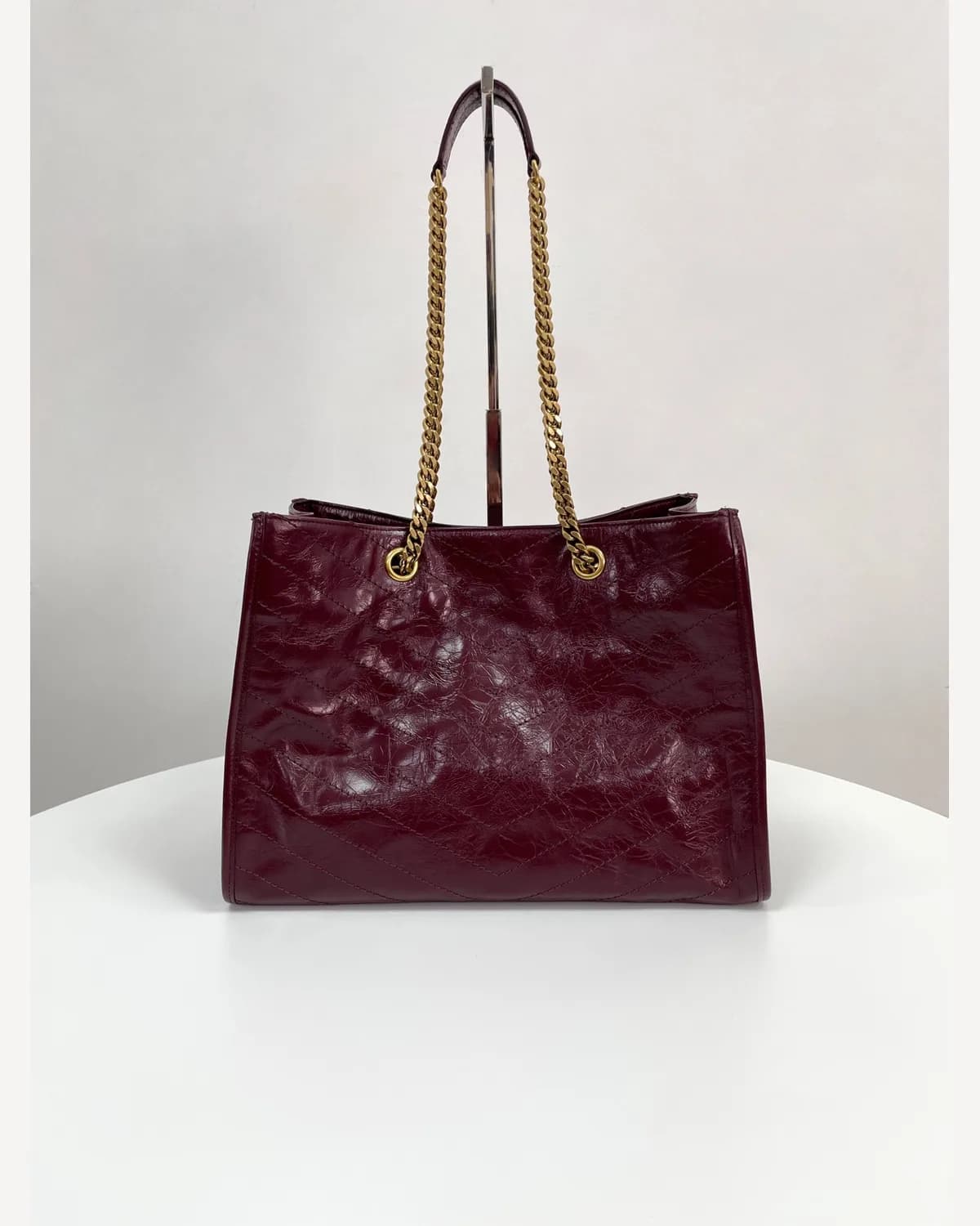 YSL Niki Shopping — Burgundy