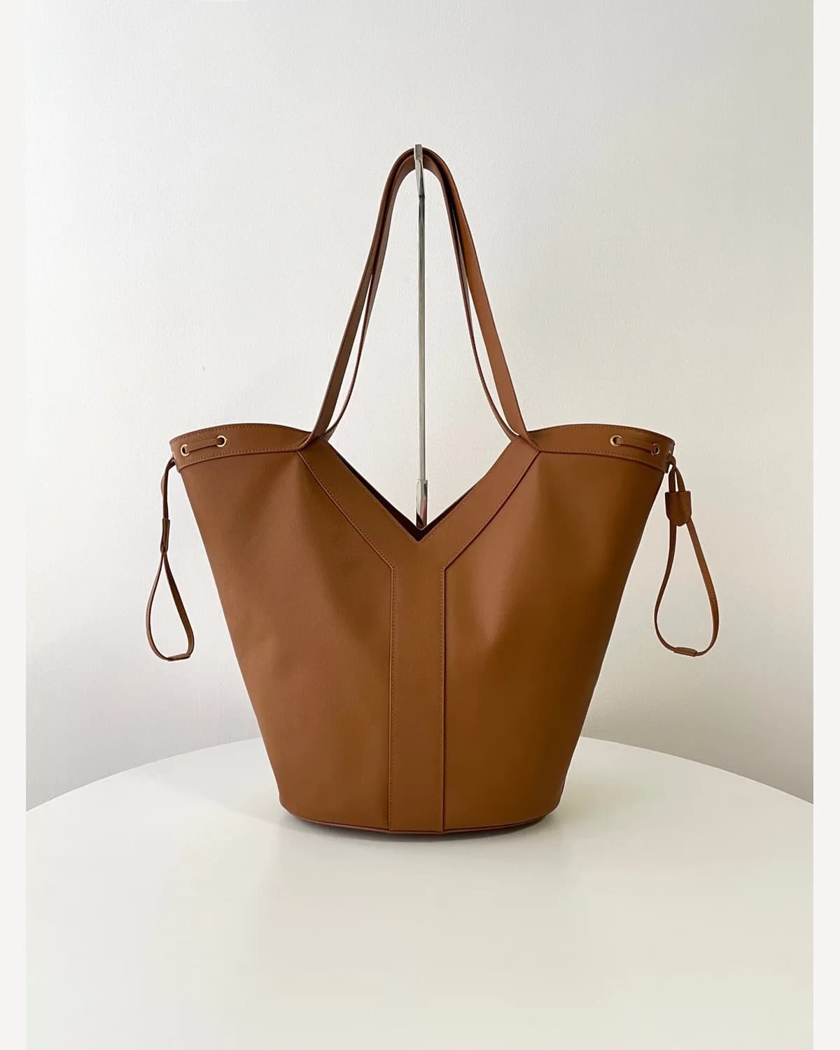 YSL Bucket Tote — Tan