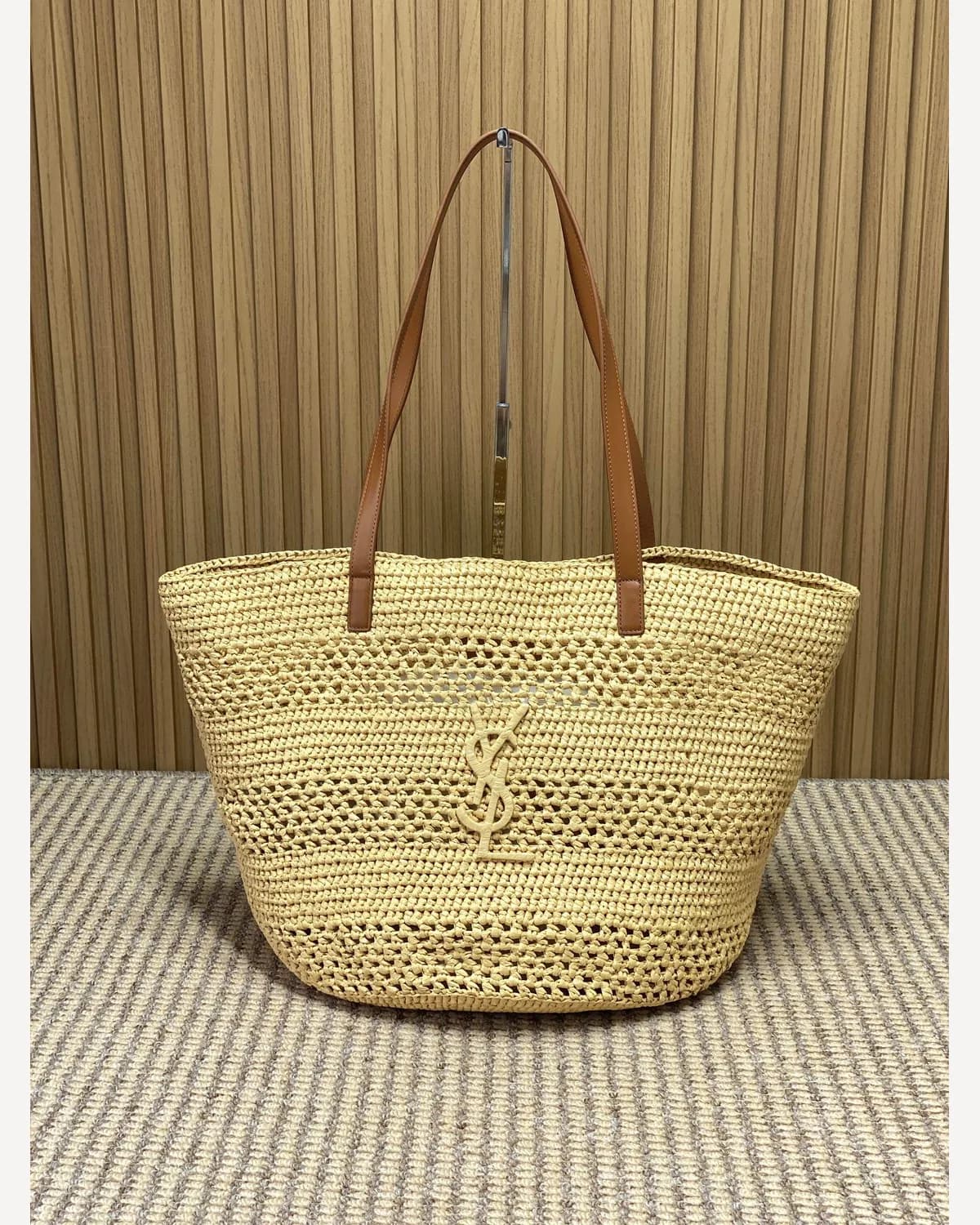 YSL Raffia Basket Tote